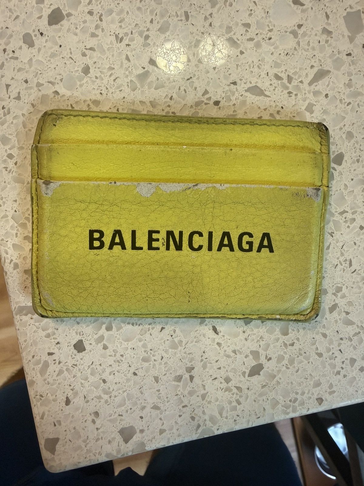 Balenciaga Card Holder in Green, Men's