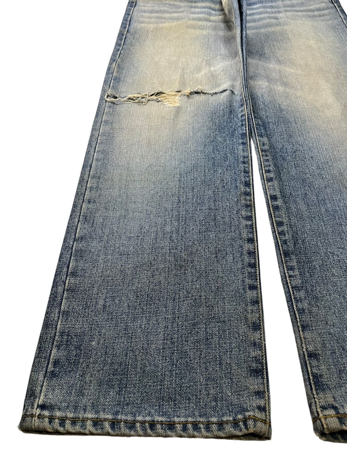 Japanese Brand × Uniqlo Vintage Japanese Uniqlo Mud Wash Distressed Baggy jeans Size US 34 / EU 50 - 6 Thumbnail