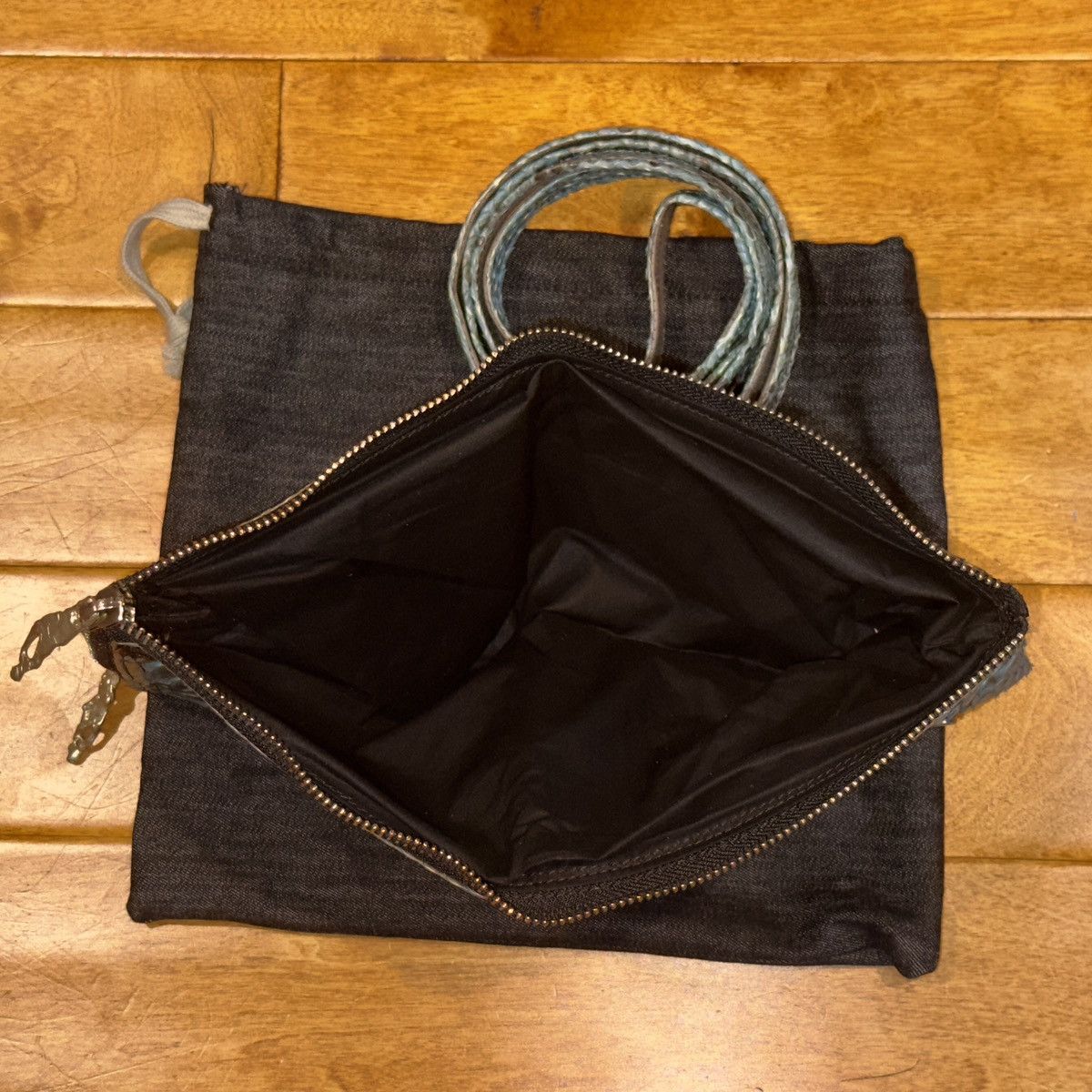Rick Owens Ioana Bag Acqua Snakeskin Size ONE SIZE - 7 Thumbnail
