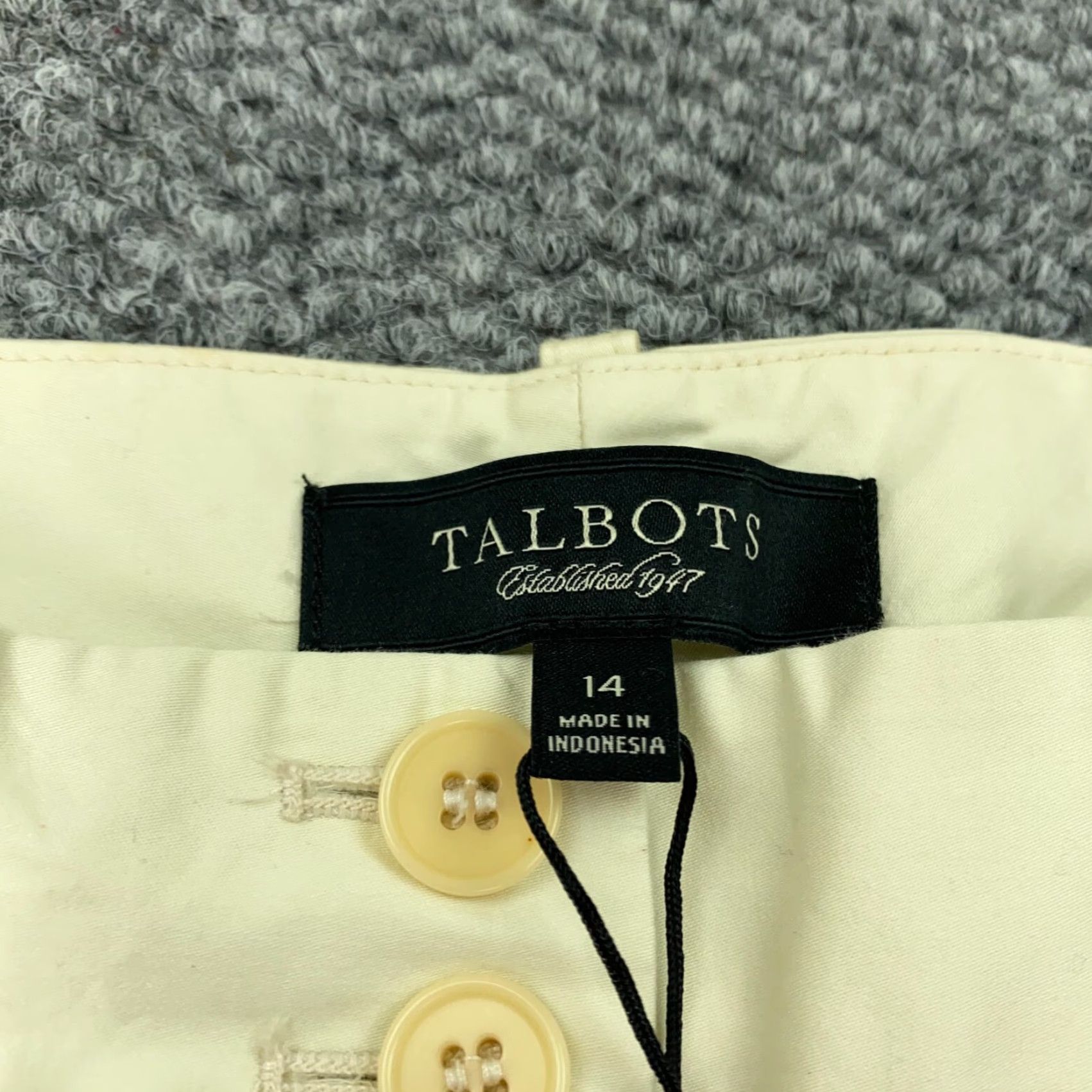 Talbots Talbots Heritage Ankle Pants Womens Size 14 Ivory Stretch Slacks Trousers Size 25" / US 0 / IT 36 - 7 Thumbnail