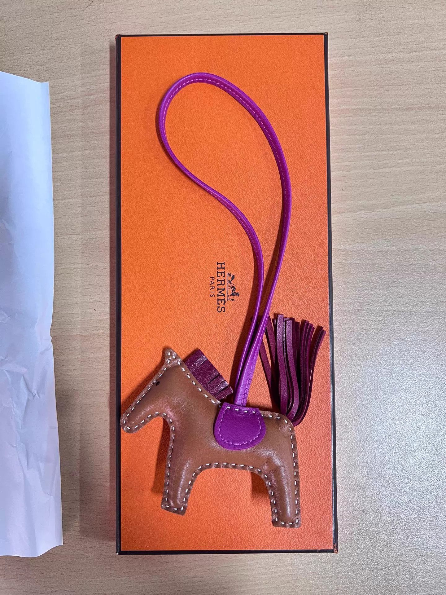 Hermes HERMES Rodeo Lambskin Pony Charm Gold Brown Pink Size ONE SIZE - 2 Thumbnail