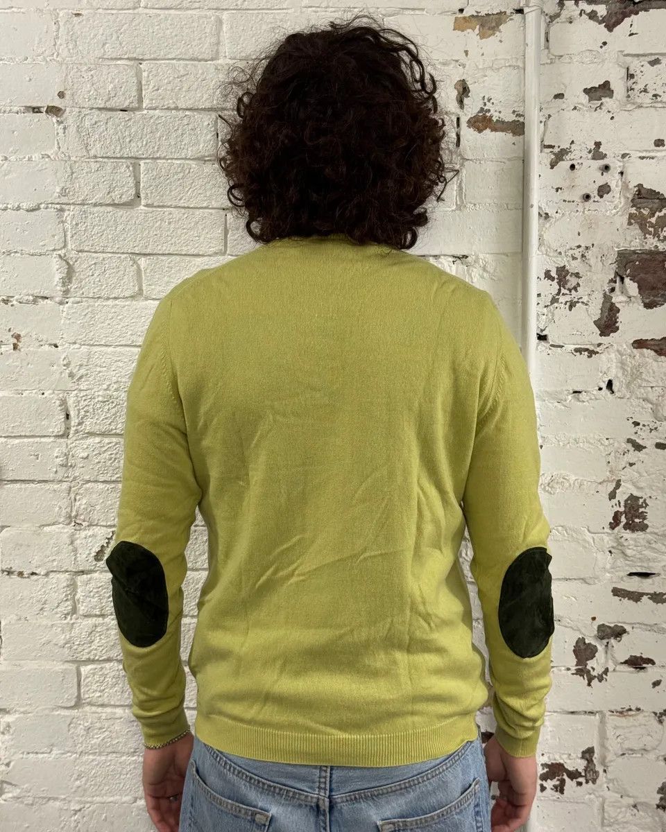 Prada 2000s Prada Sage Green Elbow Patch Wool & Cachemere Sweater Size US S / EU 44-46 / 1 - 3 Thumbnail