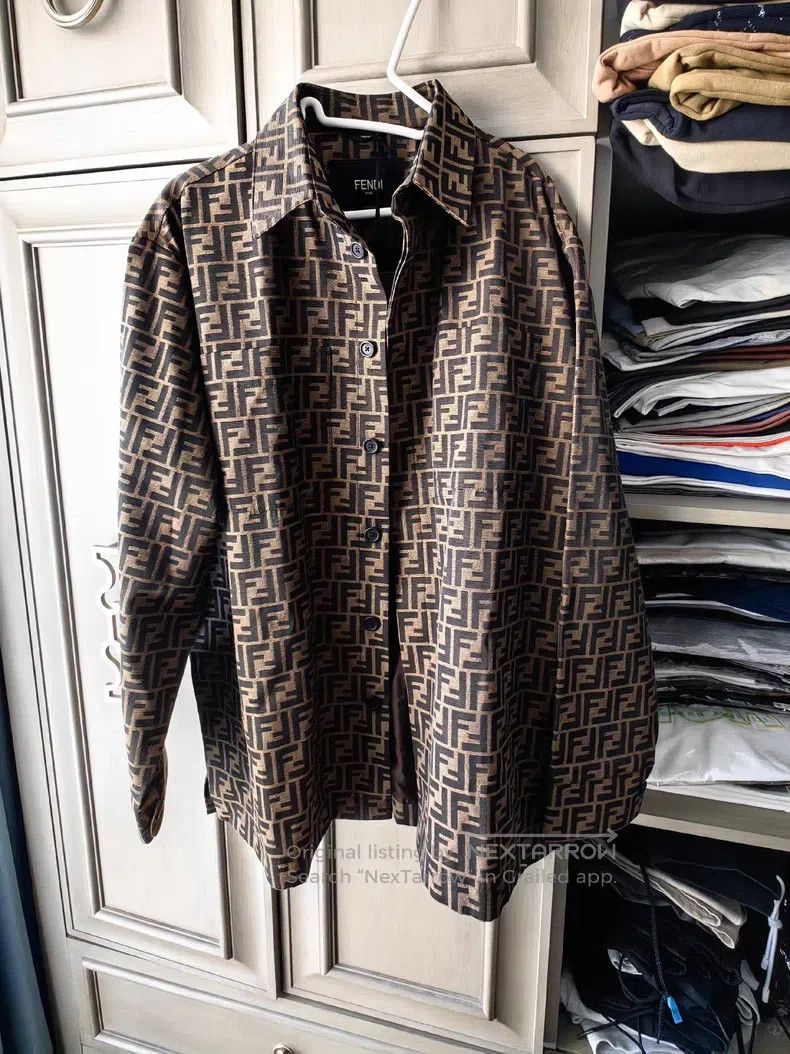 Fendi Fendi Classic Logo Printed Jacket Size US L / EU 52-54 / 3 - 1 Thumbnail