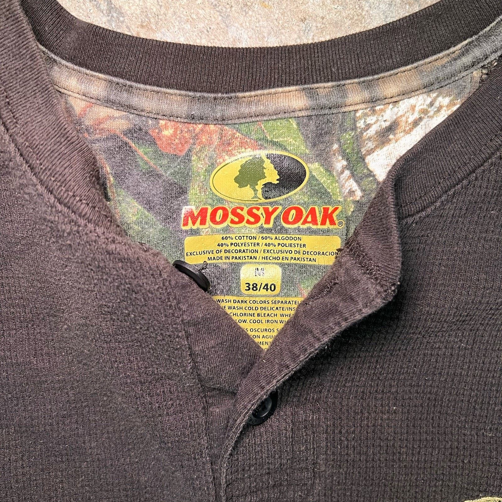 Mossy Oaks Men's Button Collar Mossy Oak Long Sleeve Thermal Pullover M Size US M / EU 48-50 / 2 - 2 Thumbnail