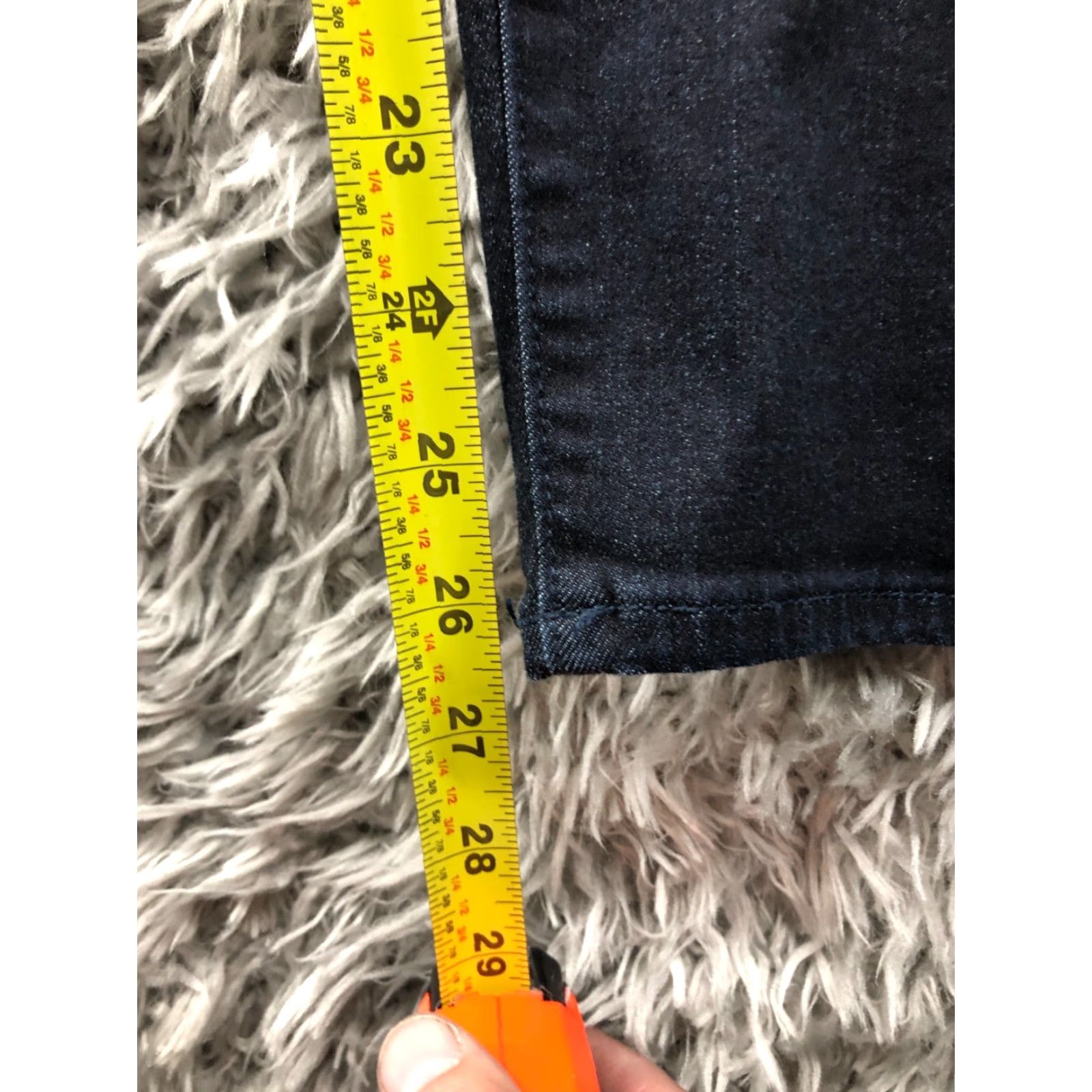 Vintage All Worthy Skinny Jeans 18W Plus Size Womens High Rise Dark Blue Denim Jeans Size 40" / US 18 - 3 Thumbnail