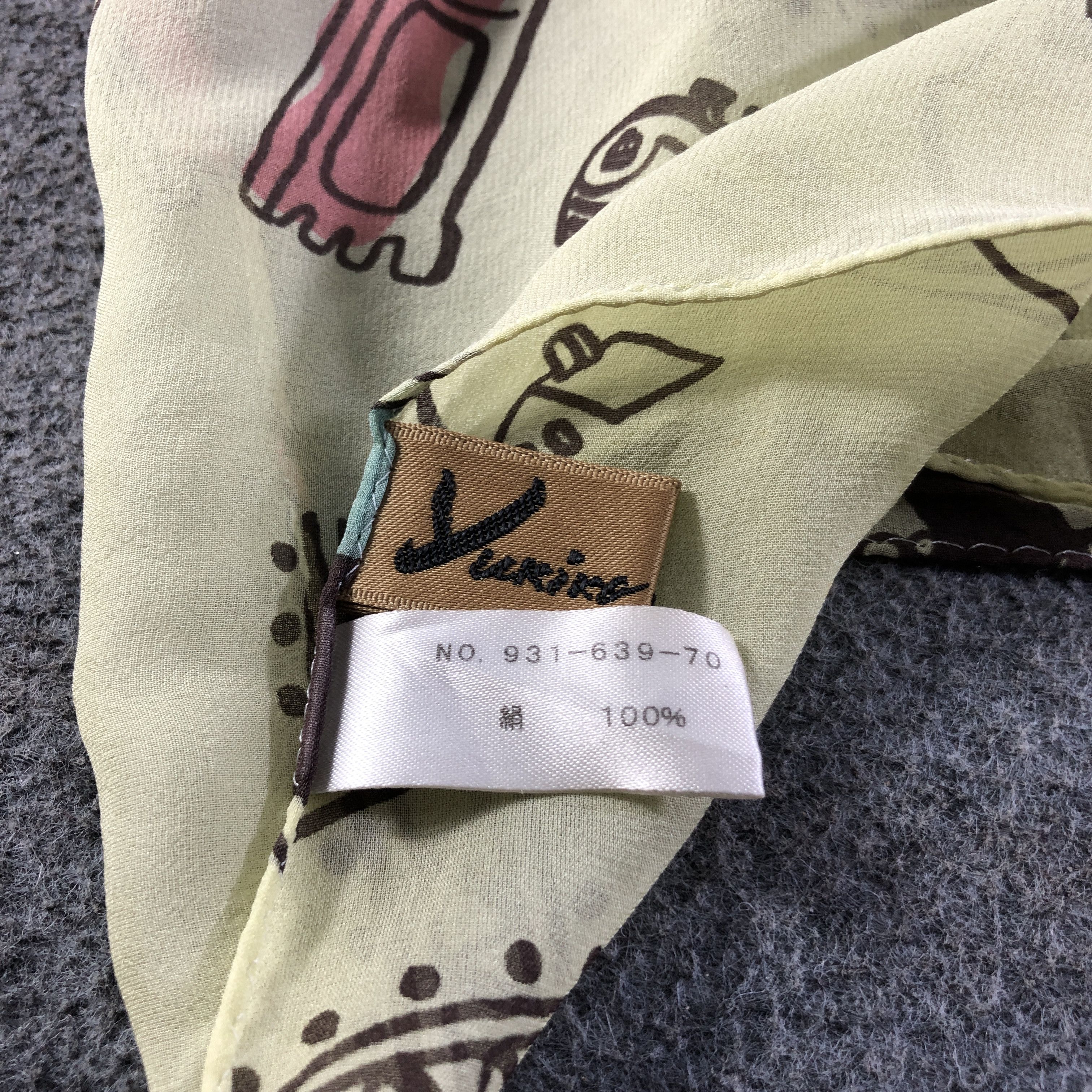 Japanese Brand Yukiko Hanai Luxury Silk Scarf M1003 Size ONE SIZE - 4 Thumbnail