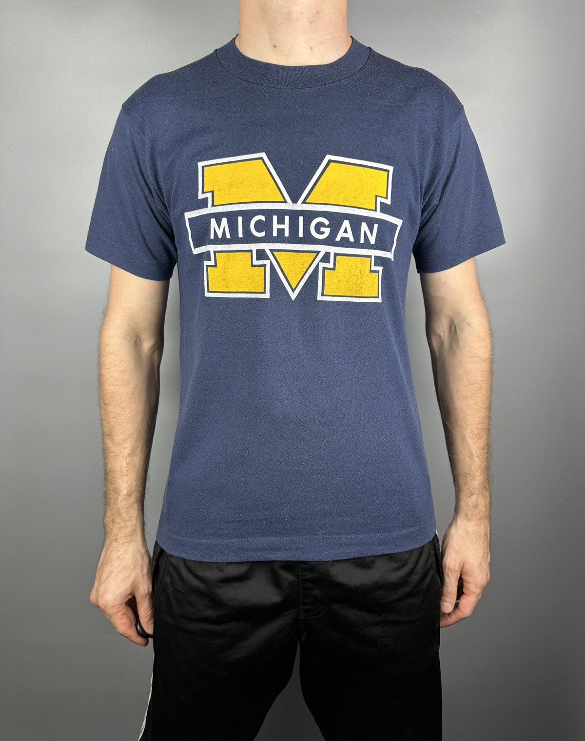 Vintage 1987 Vintage Michigan University Wolverines T Shirt 90s 80s Size US L / EU 52-54 / 3 - 2 Thumbnail