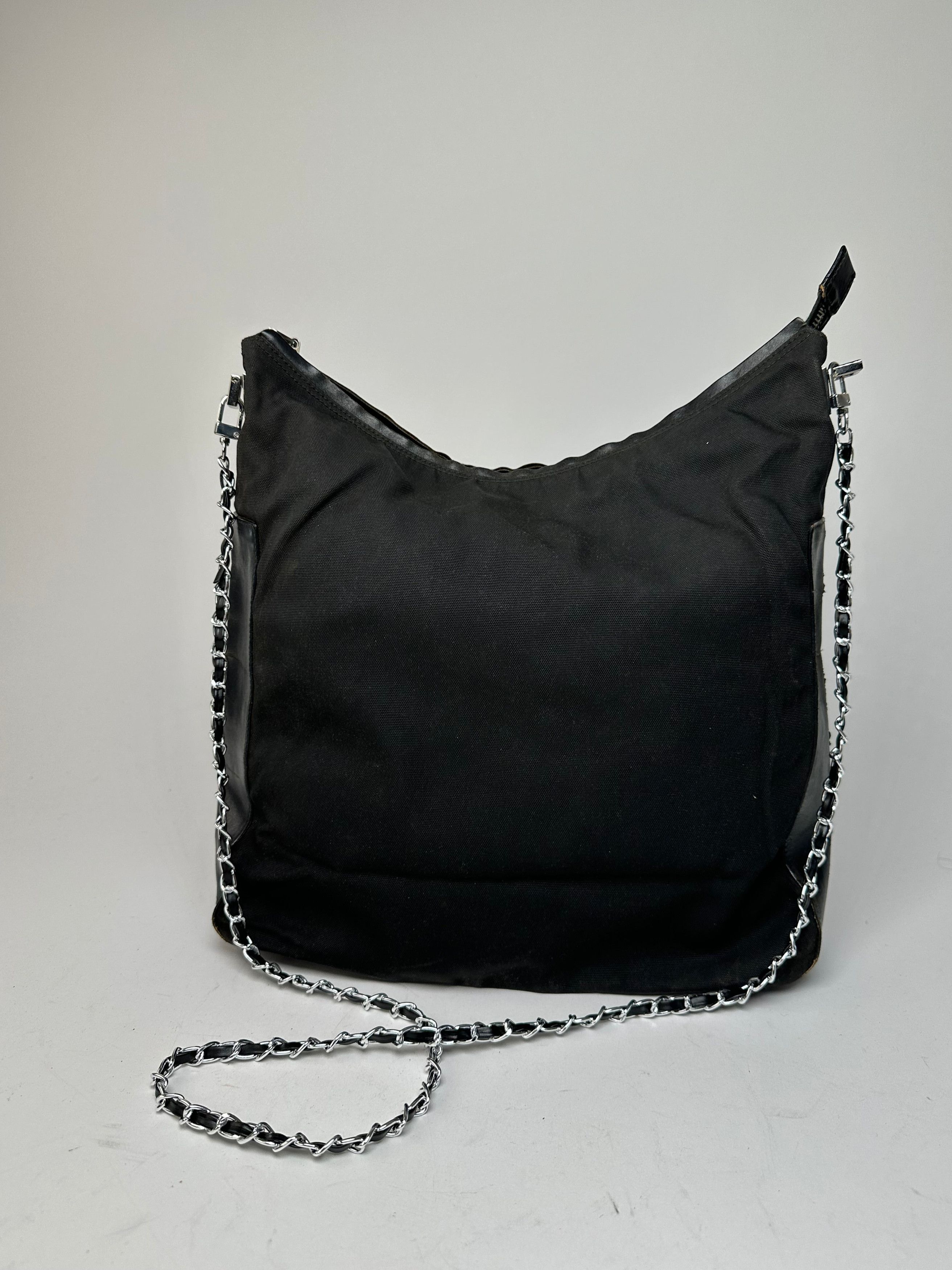 Gucci Vintage Cotton Leather Bag Black Size ONE SIZE - 1 Thumbnail