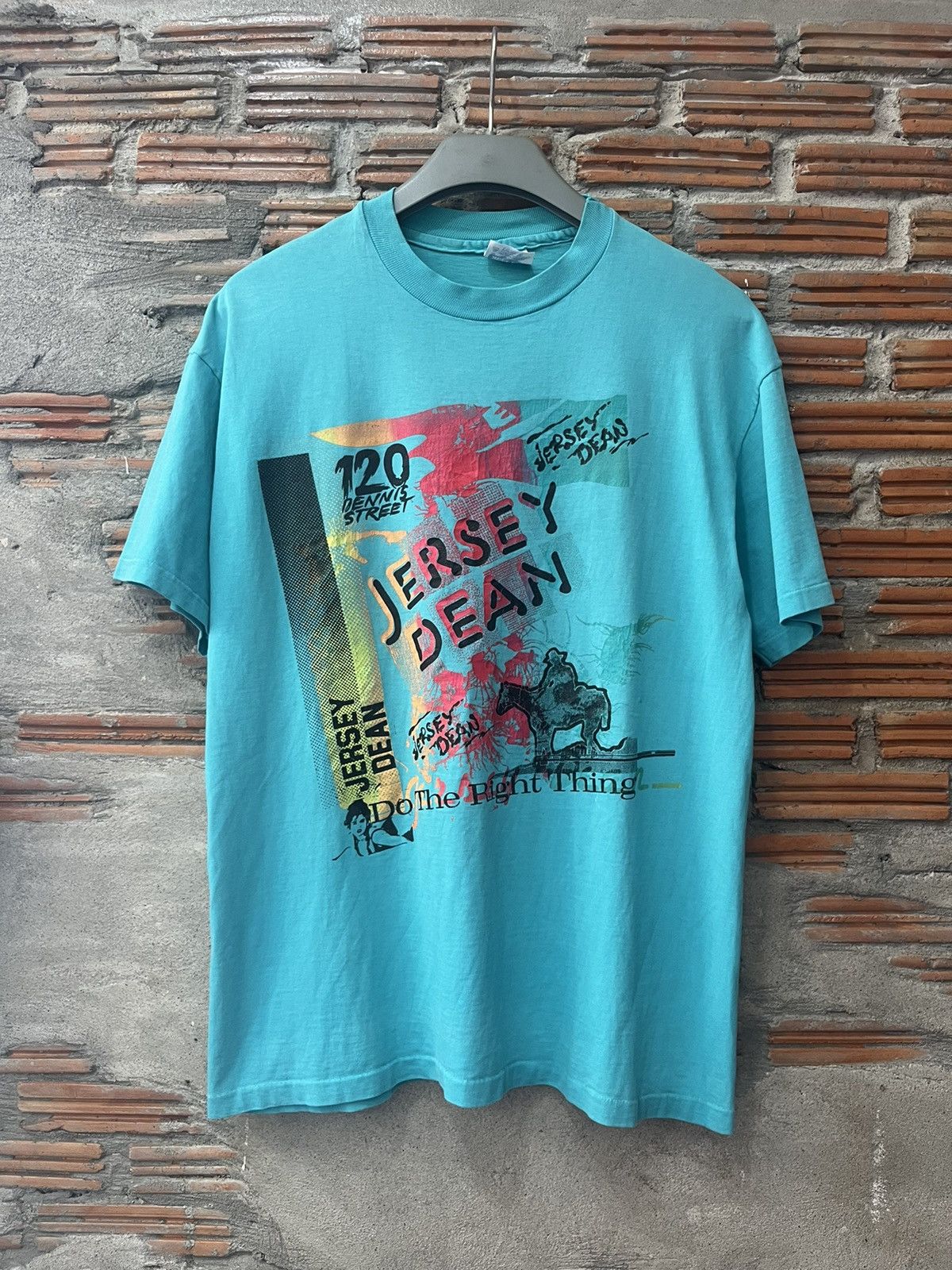 Vintage Vintage JERSEY DEAN Do the Right Thing 90’s Tshirt Size US L / EU 52-54 / 3 - 2 Thumbnail