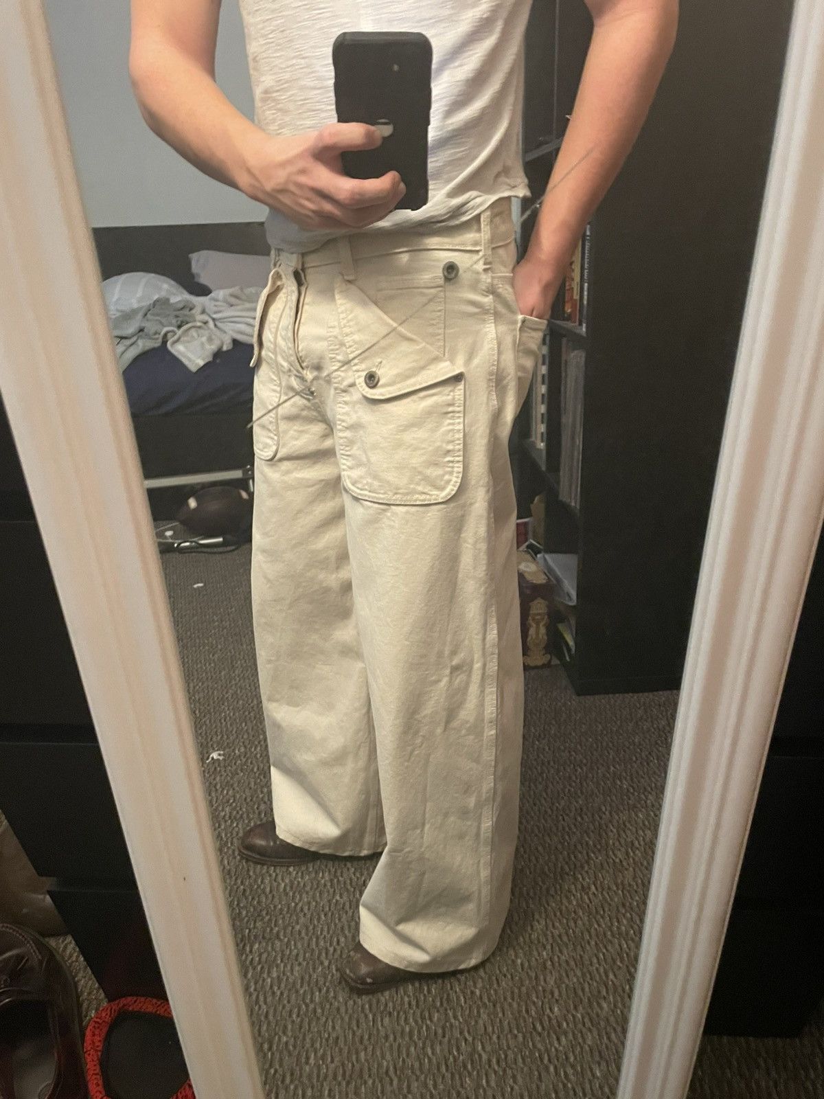 Other Verdarm Canvas Wide Leg Cream Landlubbers V1 Size US 32 / EU 48 - 2 Thumbnail