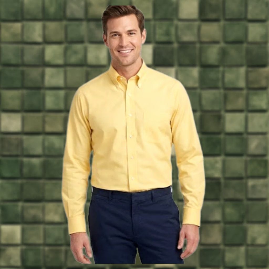 Brooks Brothers VINTAGE: No Brooks Brothers Non-Iron Shirt 18 34 Slim Yellow Supima Cotton Button-Down Shirt Mens Big & Tall Slim fit Long Sleeve 18 in Yellow Size US XXL / EU 58 / 5 - 1 Thumbnail