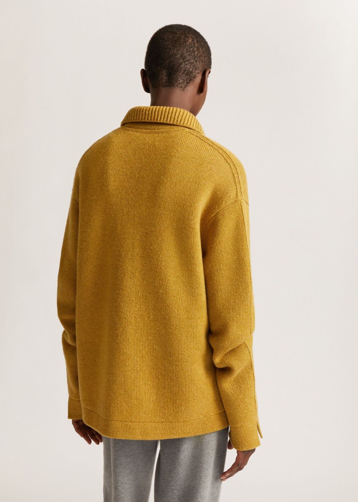 Loro Piana o1srvl11e0125 Plain Knit Cashmere Jacket in Mustard Yellow Size XS / US 0-2 / IT 36-38 - 3 Thumbnail