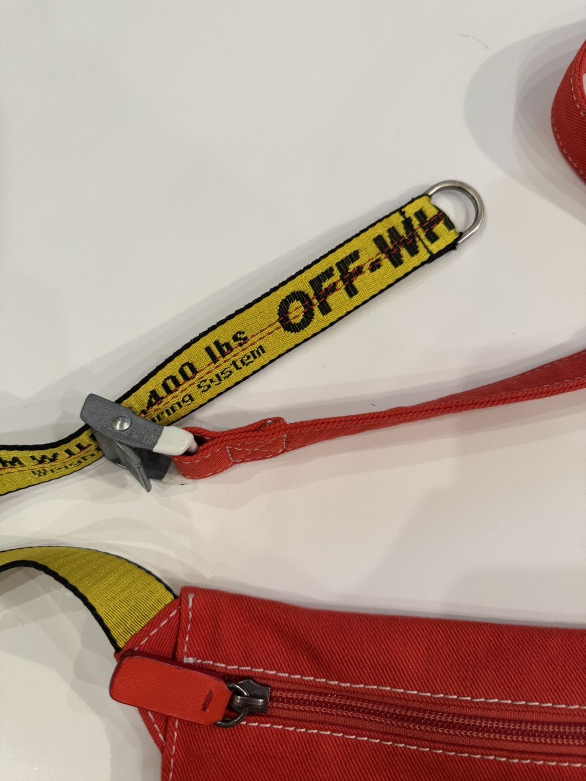 Off-White Off-White - Logo-Print Cotton-Twill Messenger Bag - Red Size ONE SIZE - 11 Thumbnail
