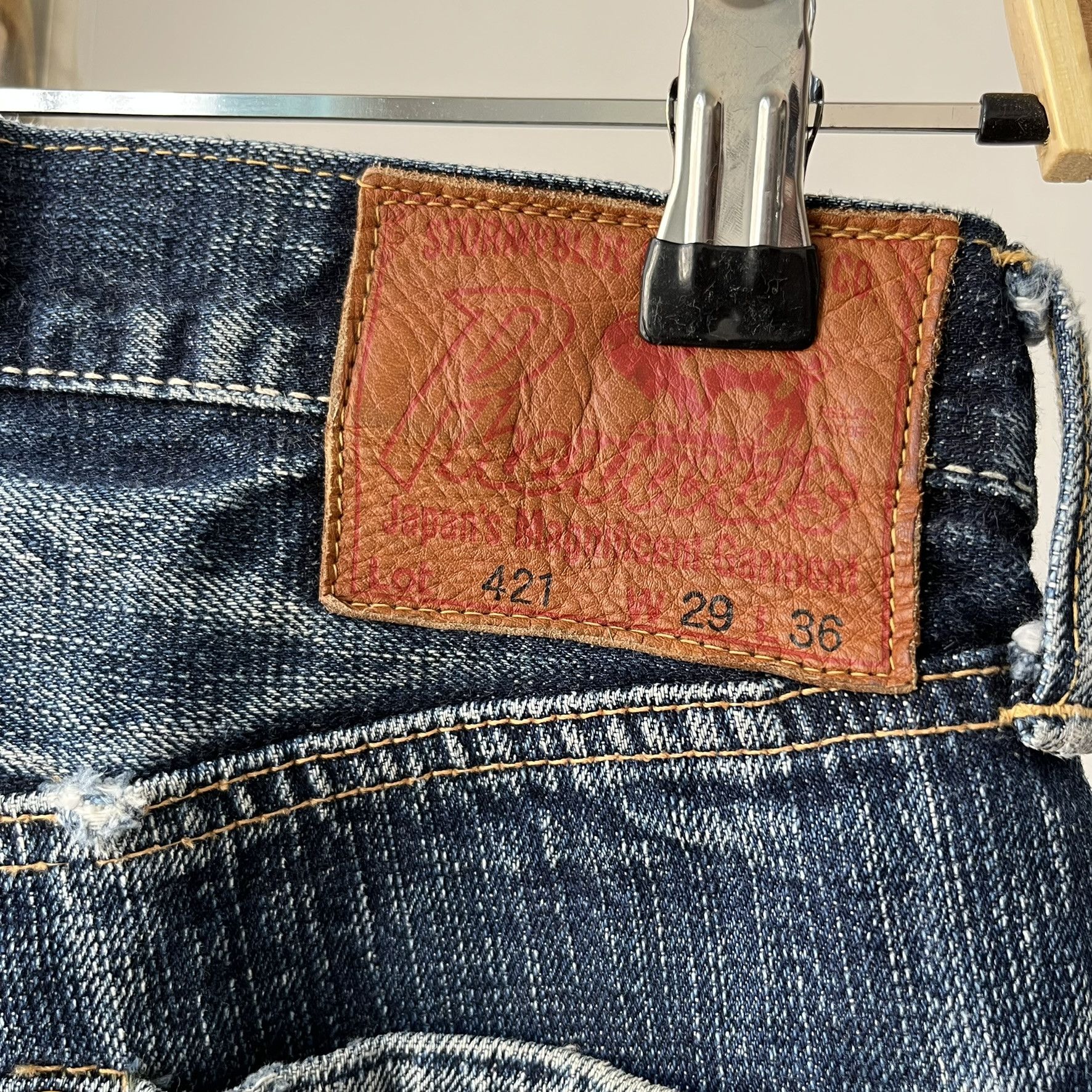 Pherrow's ize 28x29 Vintage Pherrows Japan Faded Blue Selvedge S260 Size US 28 / EU 44 - 10 Thumbnail