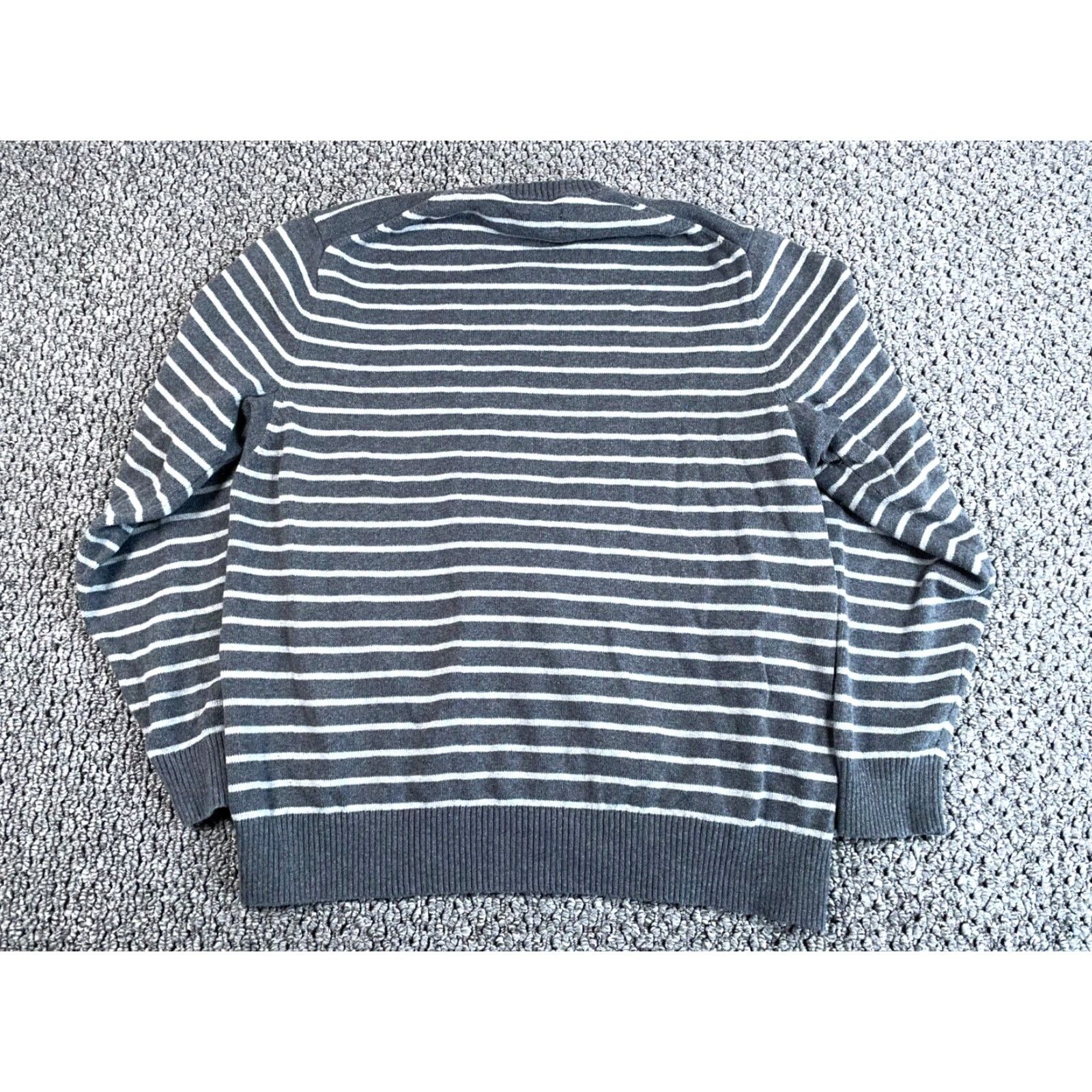 Vintage DULUTH Cotton Blend Chunky Knit Striped Sweater Adult XL Gray Crewneck Mens Size US XL / EU 56 / 4 - 2 Thumbnail