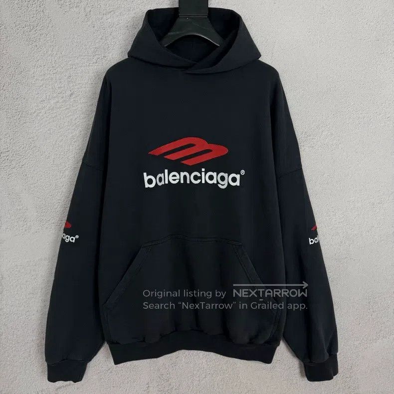 Balenciaga Balenciaga 3B Letter Logo Printed Hoodie Size US M / EU 48-50 / 2 - 1 Thumbnail