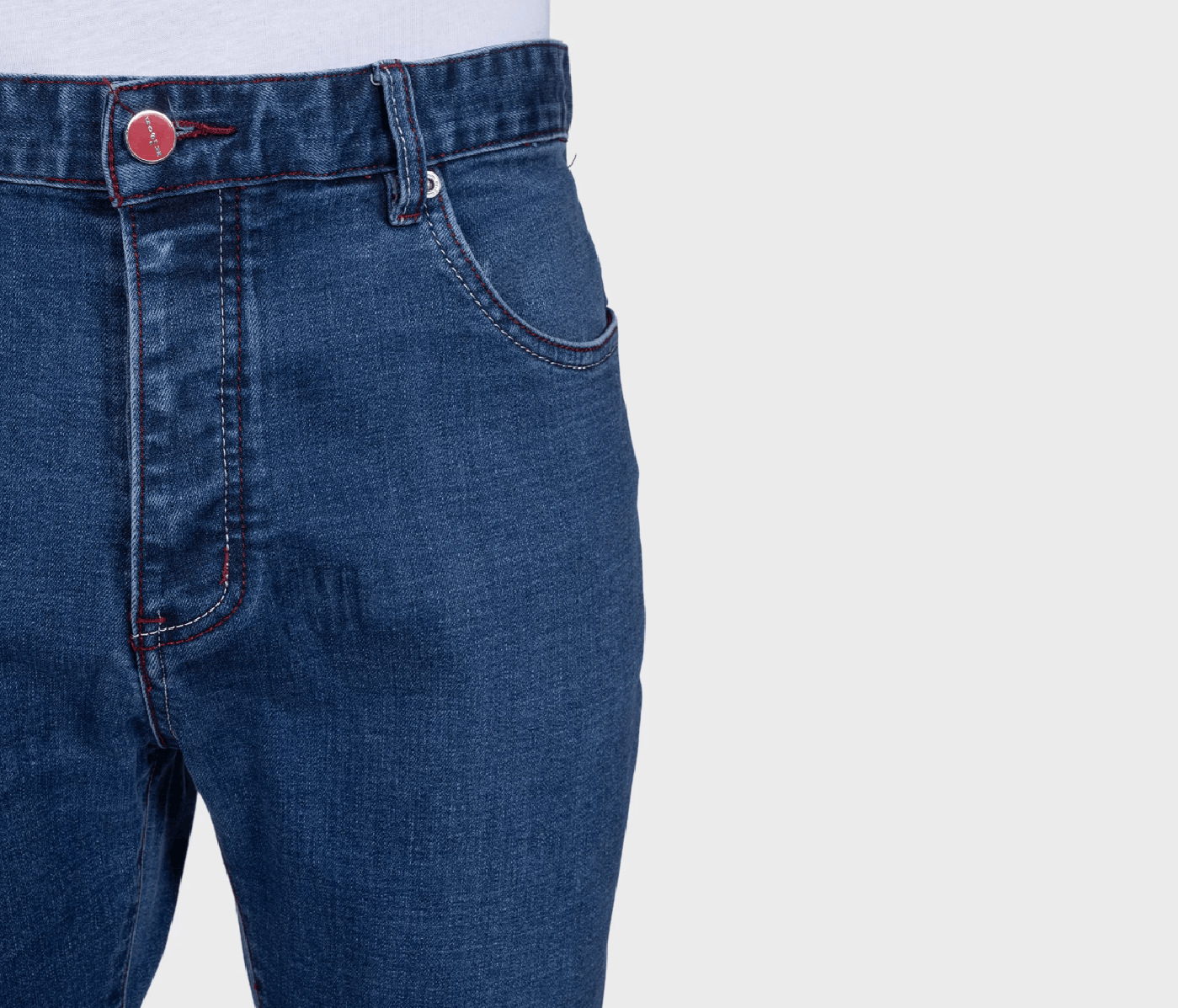 Kiton Kiton Blue Straight Leg Jeans Red Patch Men W36 XL Size US 36 / EU 52 - 4 Thumbnail