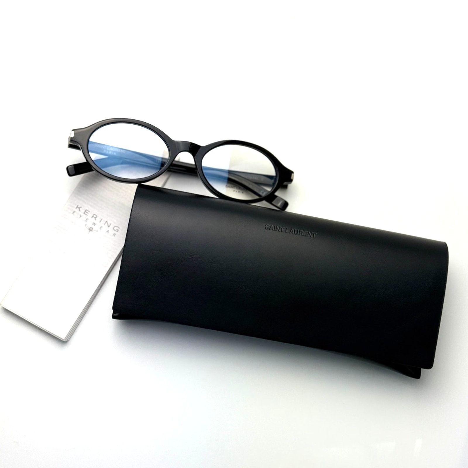Saint Laurent Paris NEW Saint Laurent SL751 OPT 001 Black/Clear Blue Light Block Size ONE SIZE - 12 Thumbnail
