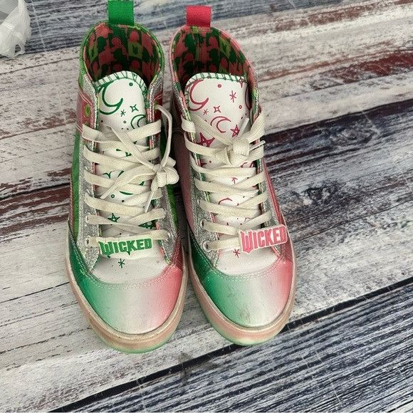 Other Wicked Green and Pink High-Top Sneakers “Ground Up” Size US 6.5 / IT 36.5 - 3 Thumbnail