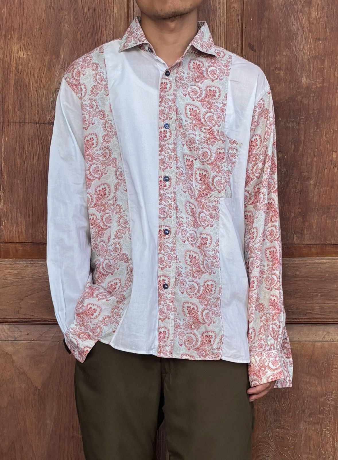 Nepenthes FREE TAX! Patchworked Paisley Ls Shirts Size US M / EU 48-50 / 2 - 1 Thumbnail