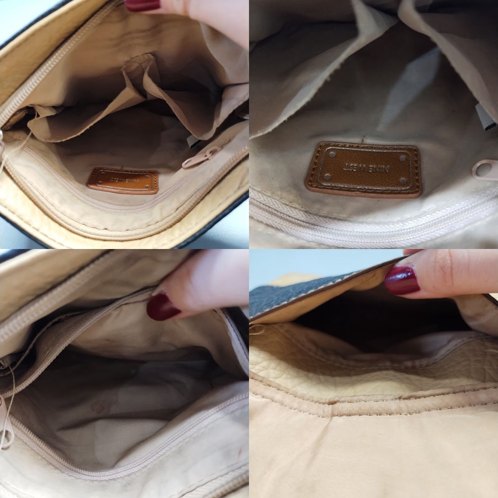 Nine West Nine West Crossbody Bag Monogram Black Tan Two Tone Adjustable Straps Womens Medium Modern Size ONE SIZE - 9 Thumbnail