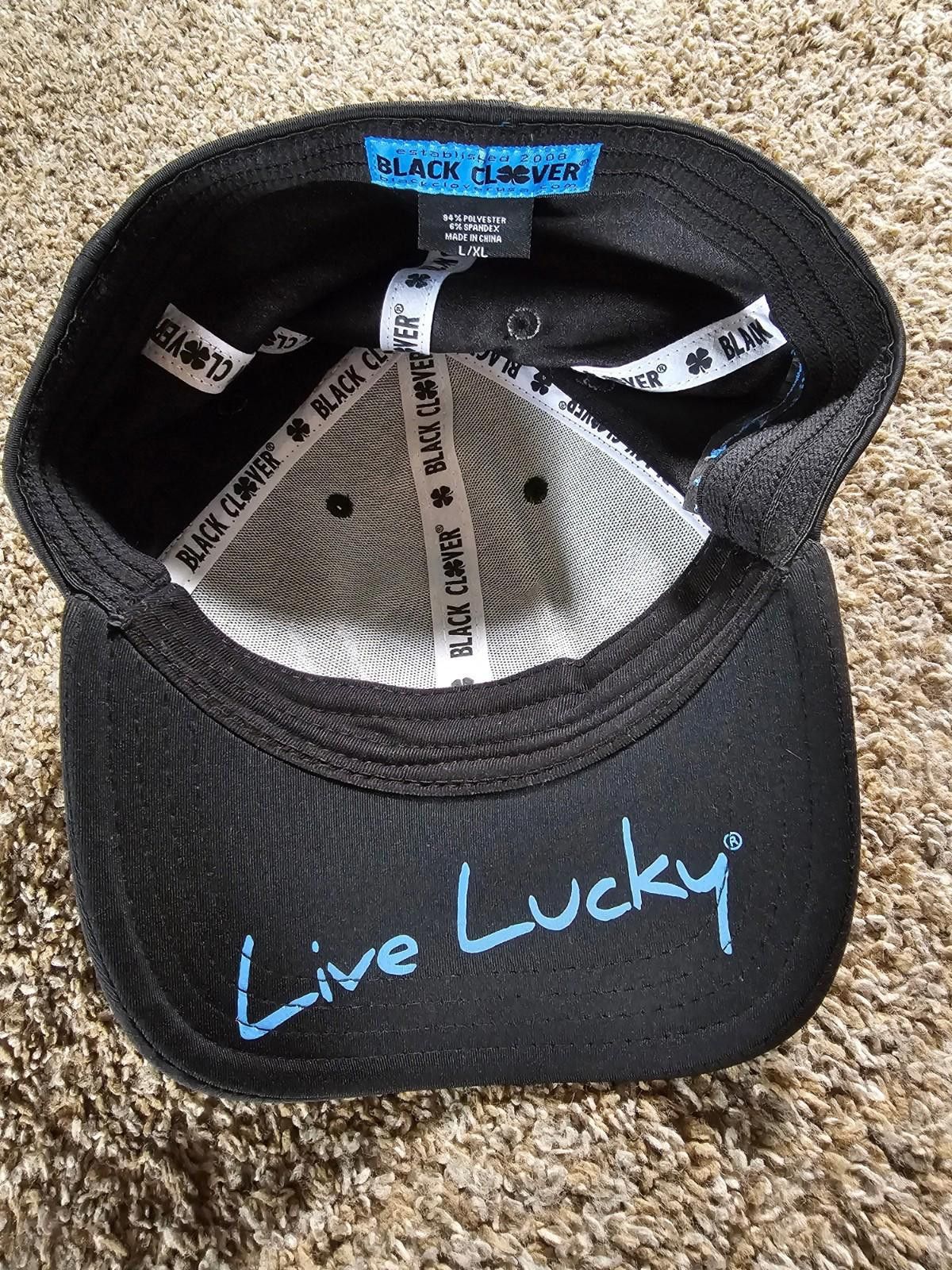 Designer Black Clover Live Lucky hat driving future achievers fit XL Size ONE SIZE - 6 Thumbnail