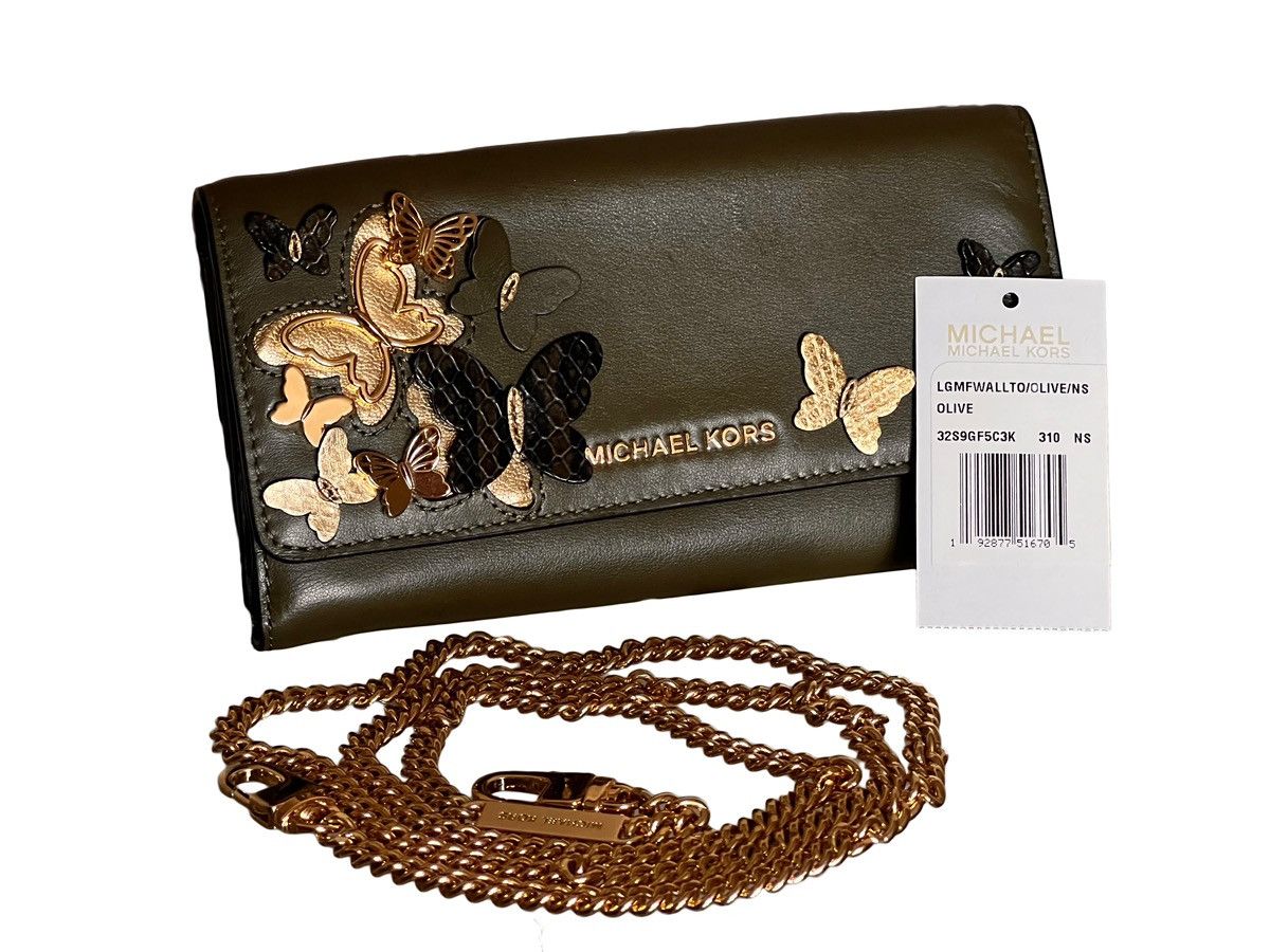 Michael Kors Large Butterfly Embellished Convertible Chain Wallet Size ONE SIZE - 1 Thumbnail