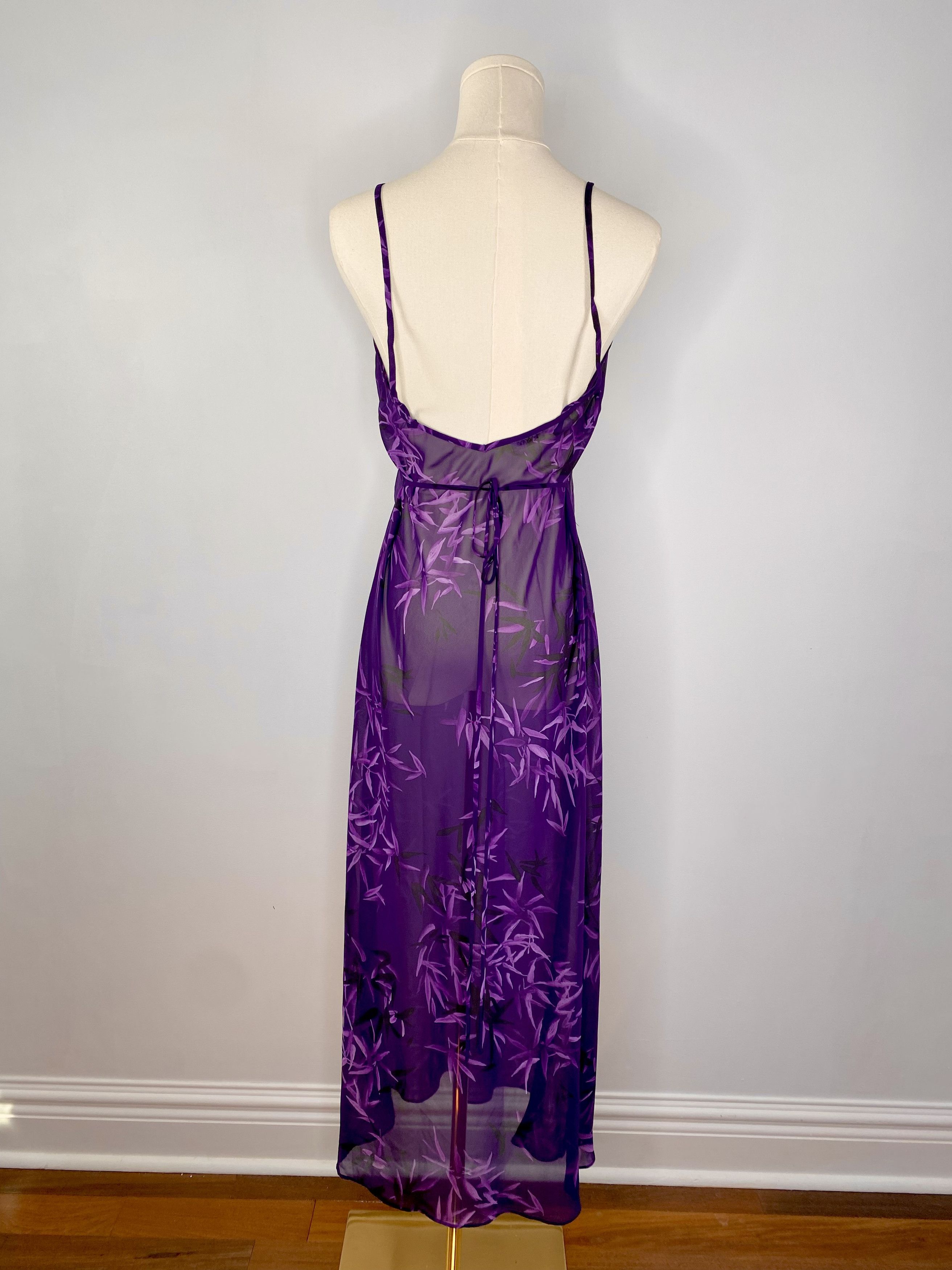 Calvin Klein Calvin Klein - Purple Sheer Nightgown Size ONE SIZE - 5 Thumbnail