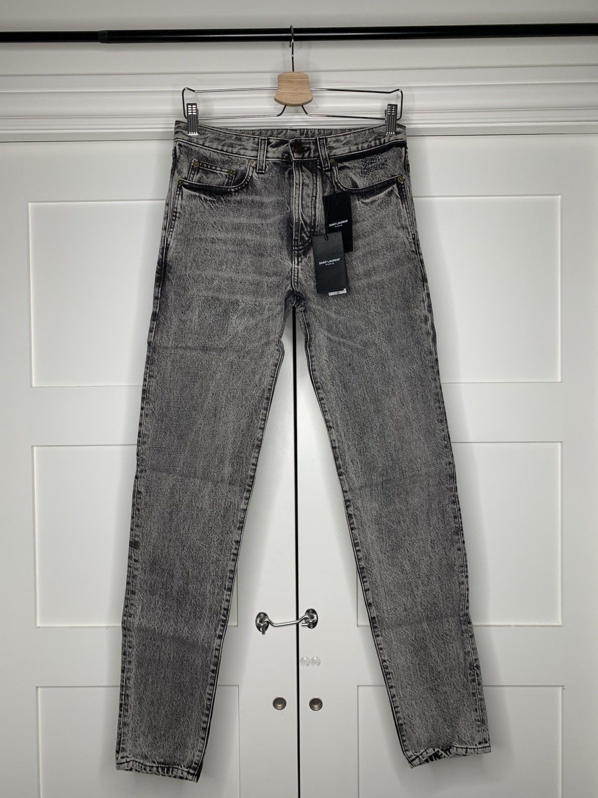 Saint Laurent Denim Jeans Grey Pants