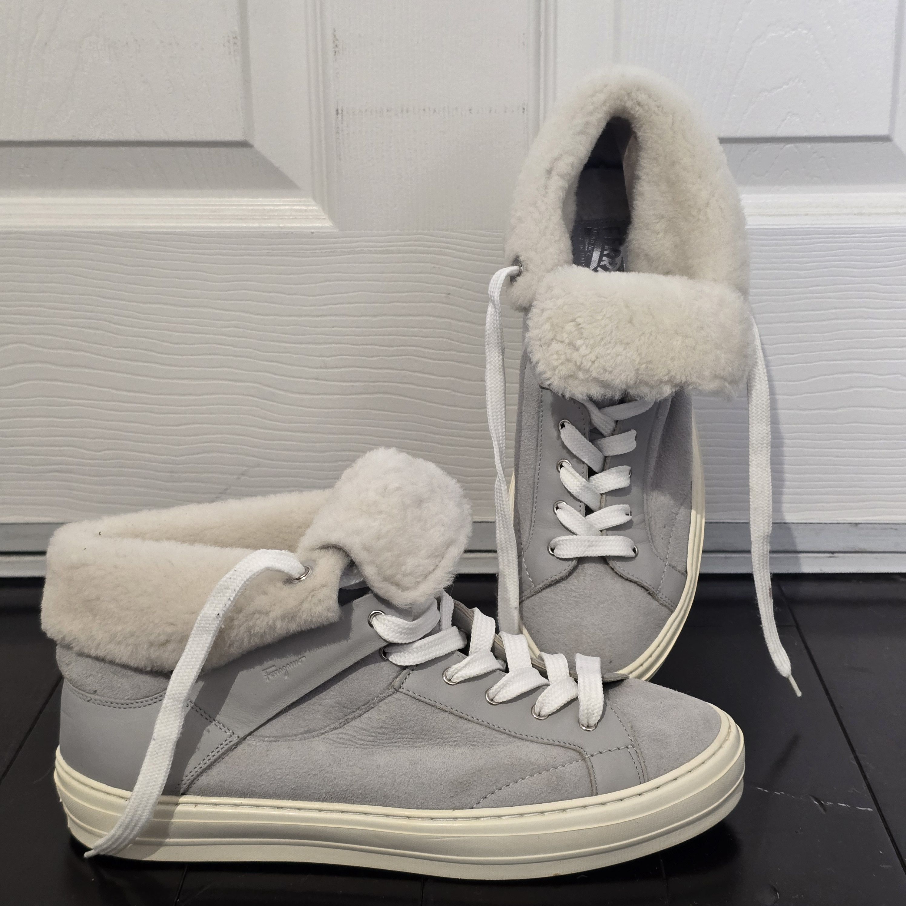 Salvatore Ferragamo Nisia shearling suede hi-tops Size US 9 / IT 39 - 2 Thumbnail