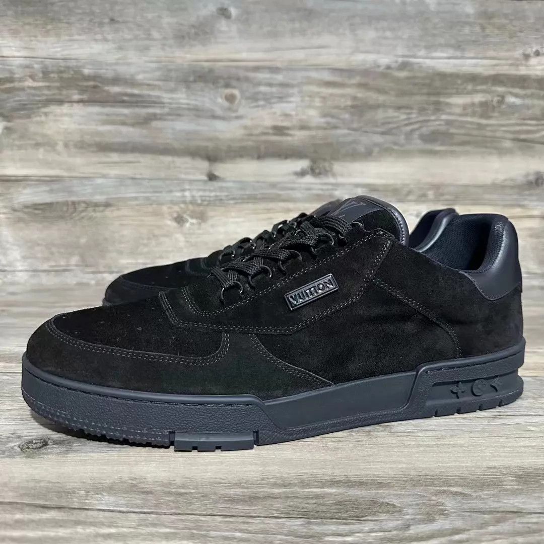 Louis Vuitton LV Trainer Black Suede 'Black Warrior' UK11 (45) 99 New Size US 12 / EU 45 - 1 Thumbnail
