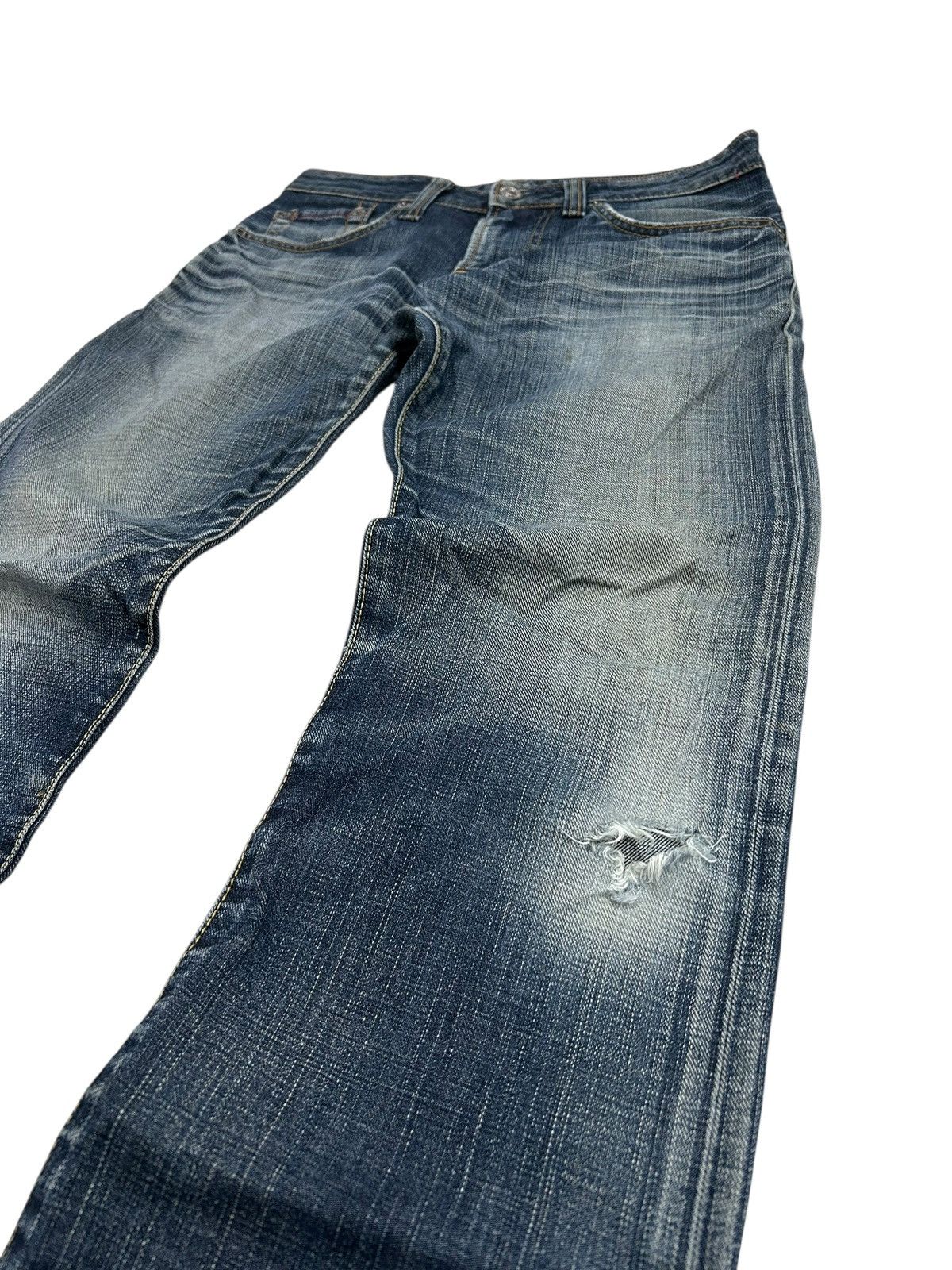 20471120 × Edwin × Japanese Brand Edwin 503 Bootcut Blue Trip Edgeline Washed Denim Size US 30 / EU 46 - 6 Thumbnail