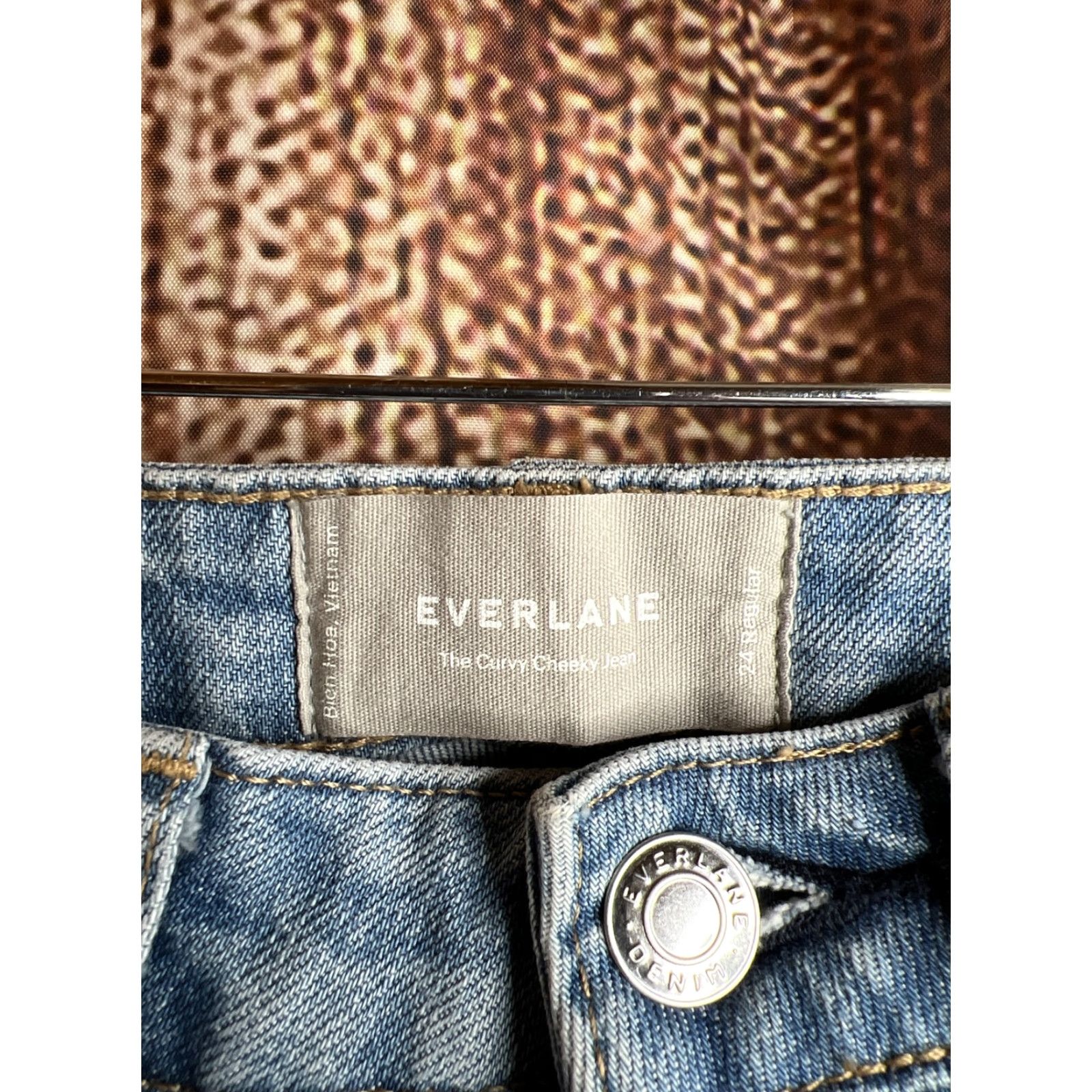 Everlane VINTAGE Womens EVERLANE The Curvy Cheeky Denim Jeans 24 Crop Light Wash Lot of 2 Size 42" / US 20 - 3 Thumbnail