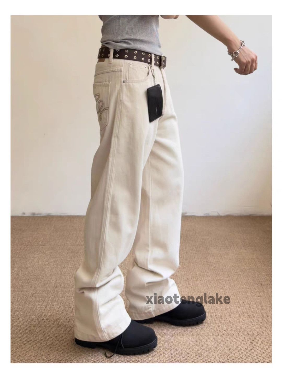 Vintage zx Balenciaga offwhite style loose flared y2k hiphop pants Size US 28 / EU 44 - 3 Thumbnail