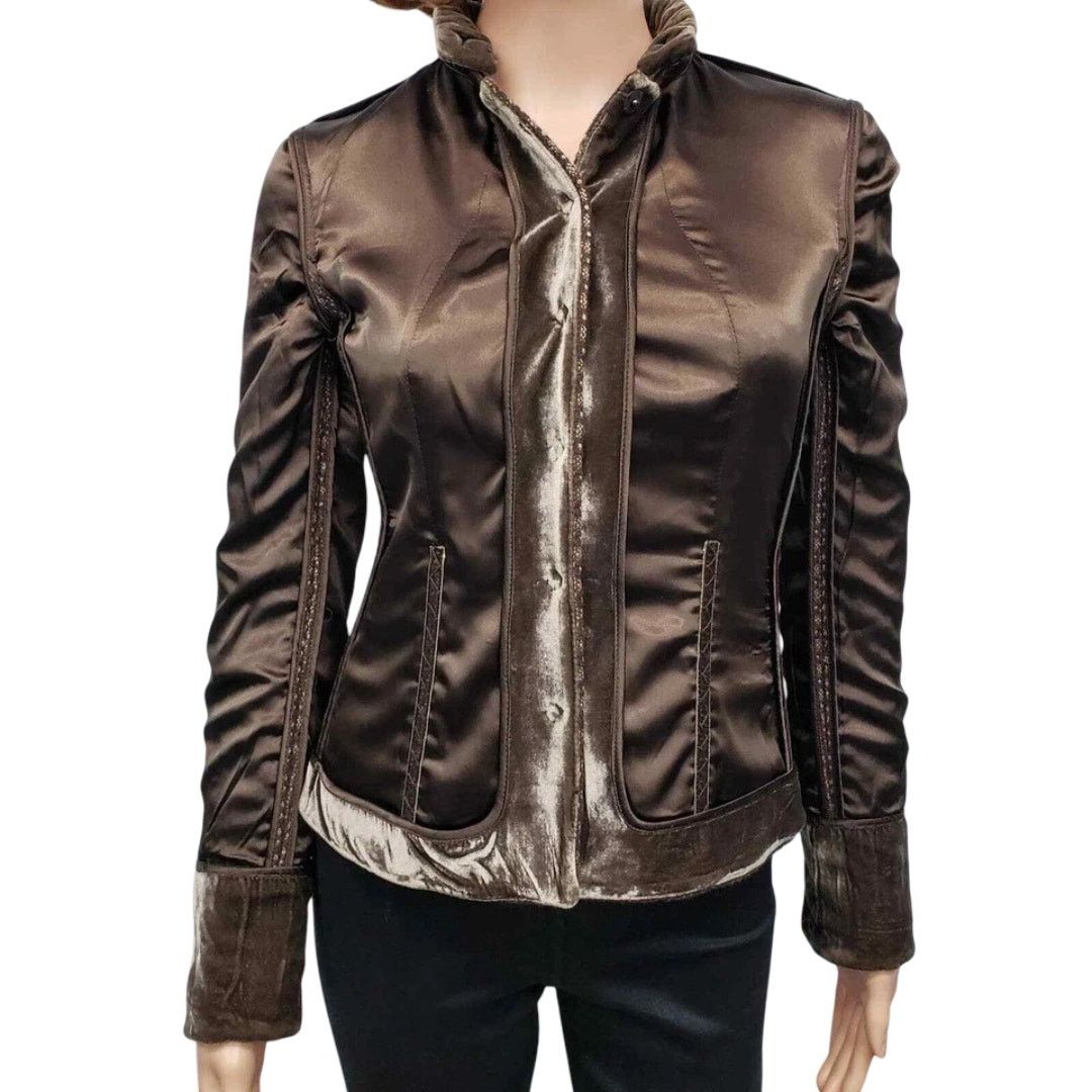 Elie Tahari Elie Tahari Tweed Blazer Jacket Velvet Trim Reversible XS/S Size XS / US 0-2 / IT 36-38 - 12 Thumbnail