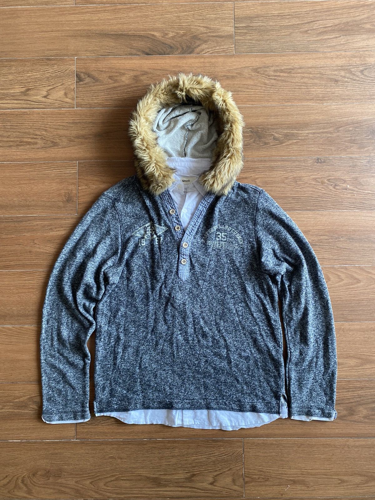 Famock Furhoodie Double Layer Ifsixwasnine Lgb