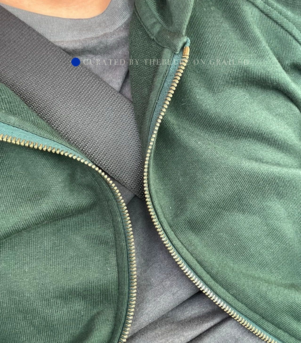 Visvim Green Zip-Up Hoodie with Brass Zipper Size US L / EU 52-54 / 3 - 1 Thumbnail