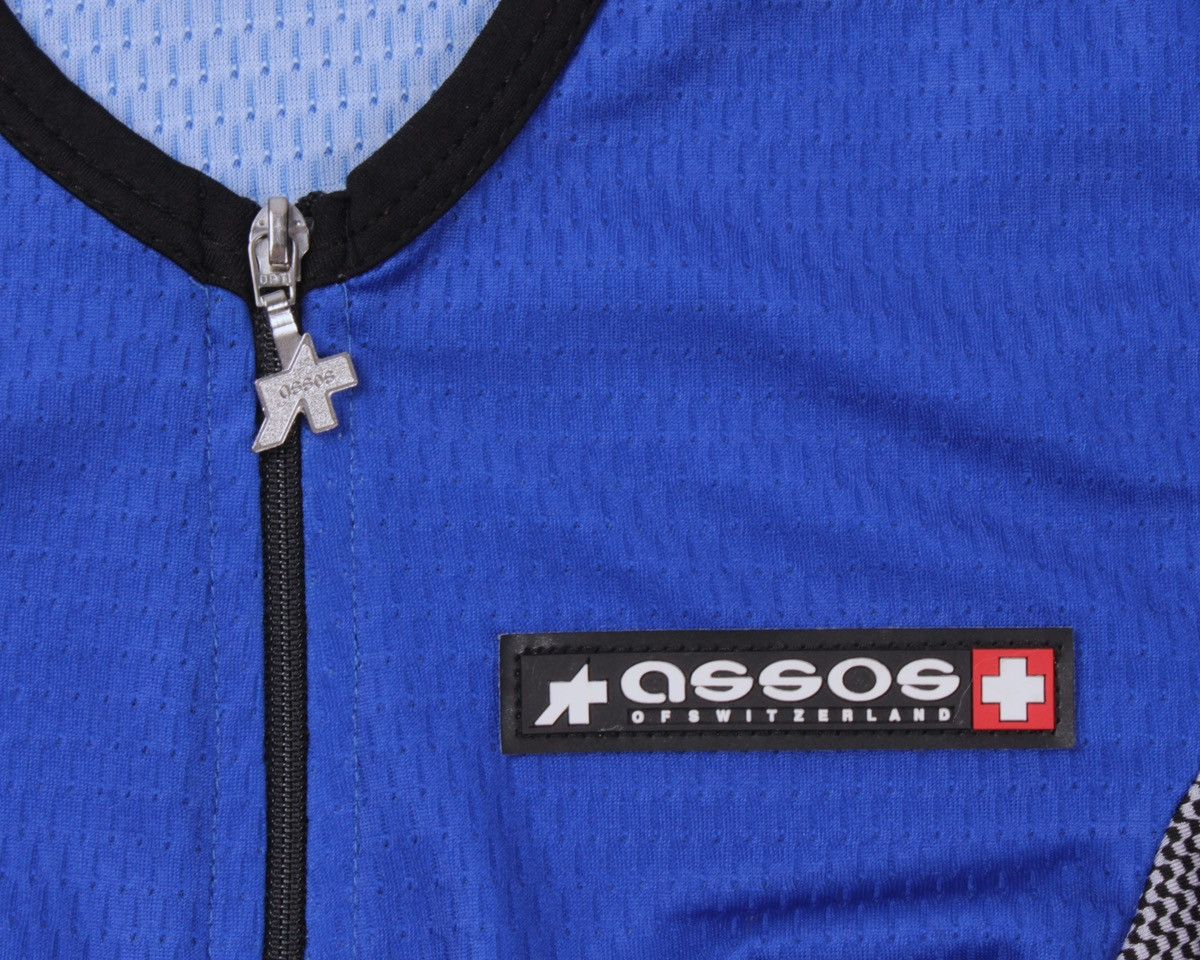 Asos ASSOS of Switzerland Vintage Blue Half Zip Cycling Jersey Size L / US 10 / IT 46 - 3 Thumbnail