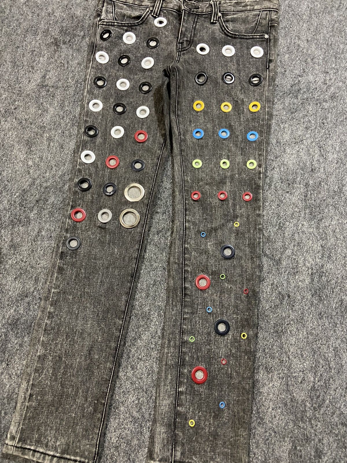 If Six Was Nine × Le Grande Bleu (L.G.B.) Vintage y2k anothershop denim pants with pin hole Size 29" - 3 Thumbnail