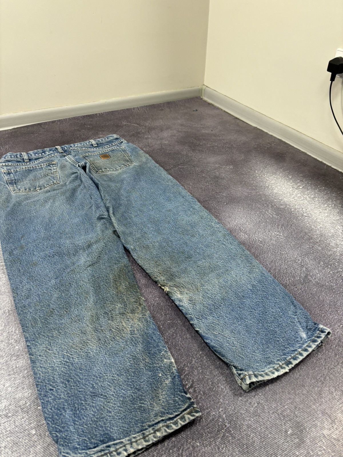 Carhartt Vintage Carhartt Insulated Blue Denim Work Hype Baggy Jeans Size US 36 / EU 52 - 4 Thumbnail