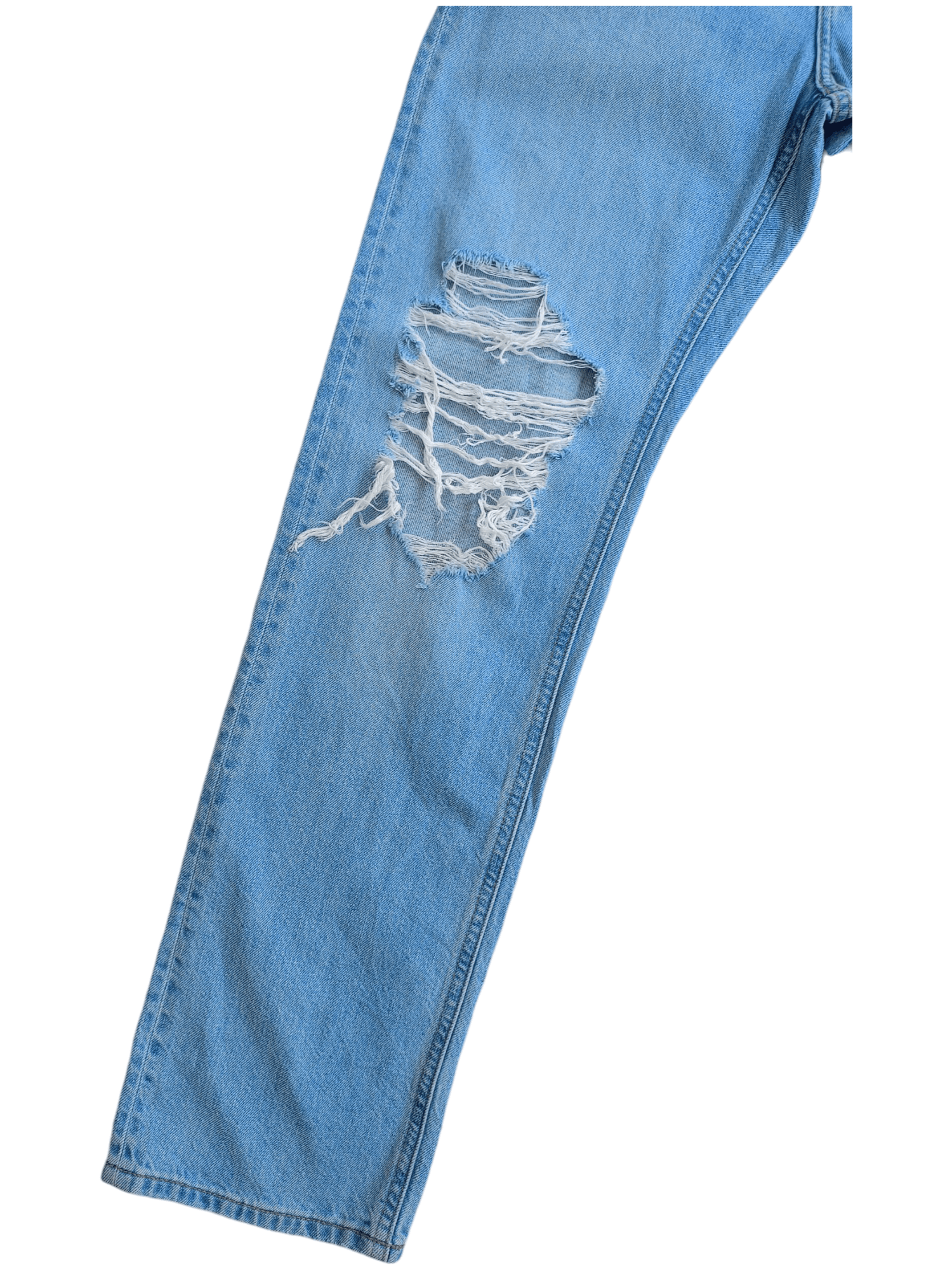 Kaihara Denim × Uniqlo × Vintage UNIQLO Regular, Straight Cut Distressed Vintage Denim Size US 26 / EU 42 - 5 Thumbnail