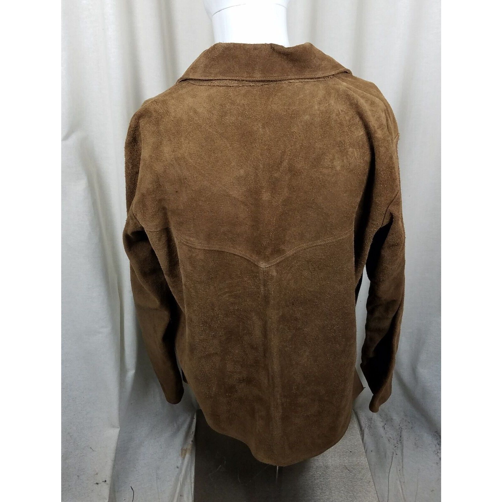Vintage Leather Suede Lace Mountain Man Western Popover Shirt Jacket Size US L / EU 52-54 / 3 - 4 Thumbnail