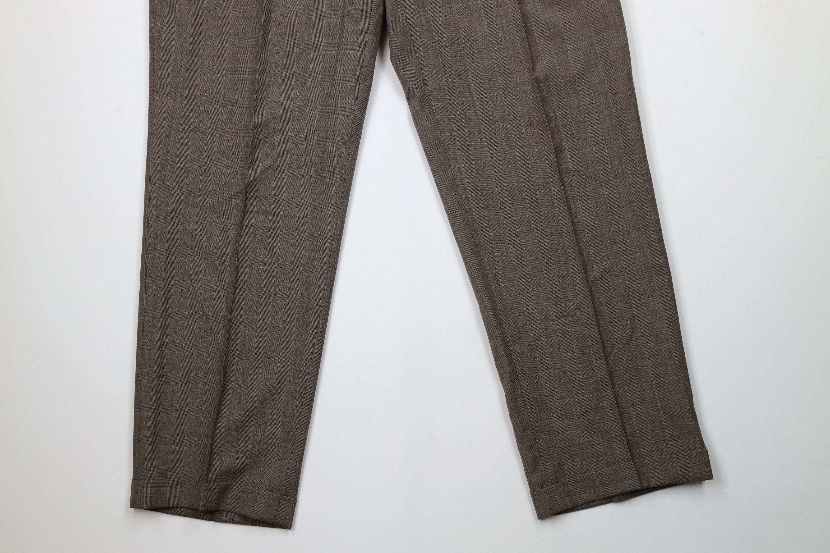 Vintage Vintage 90s Streetwear Pleated Cuffed Wide Leg Chino Pants Size US 36 / EU 52 - 4 Thumbnail