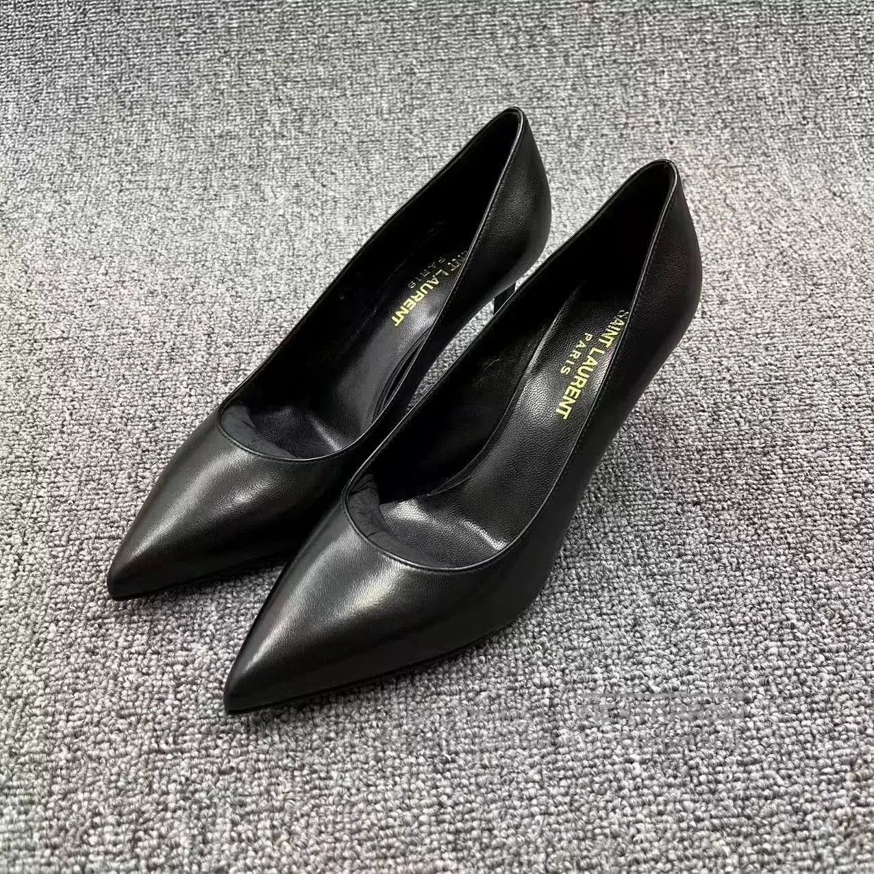 Saint Laurent Paris Saint Laurent Black Patent Lambskin Heels. Size US 5 / IT 35 - 1 Thumbnail