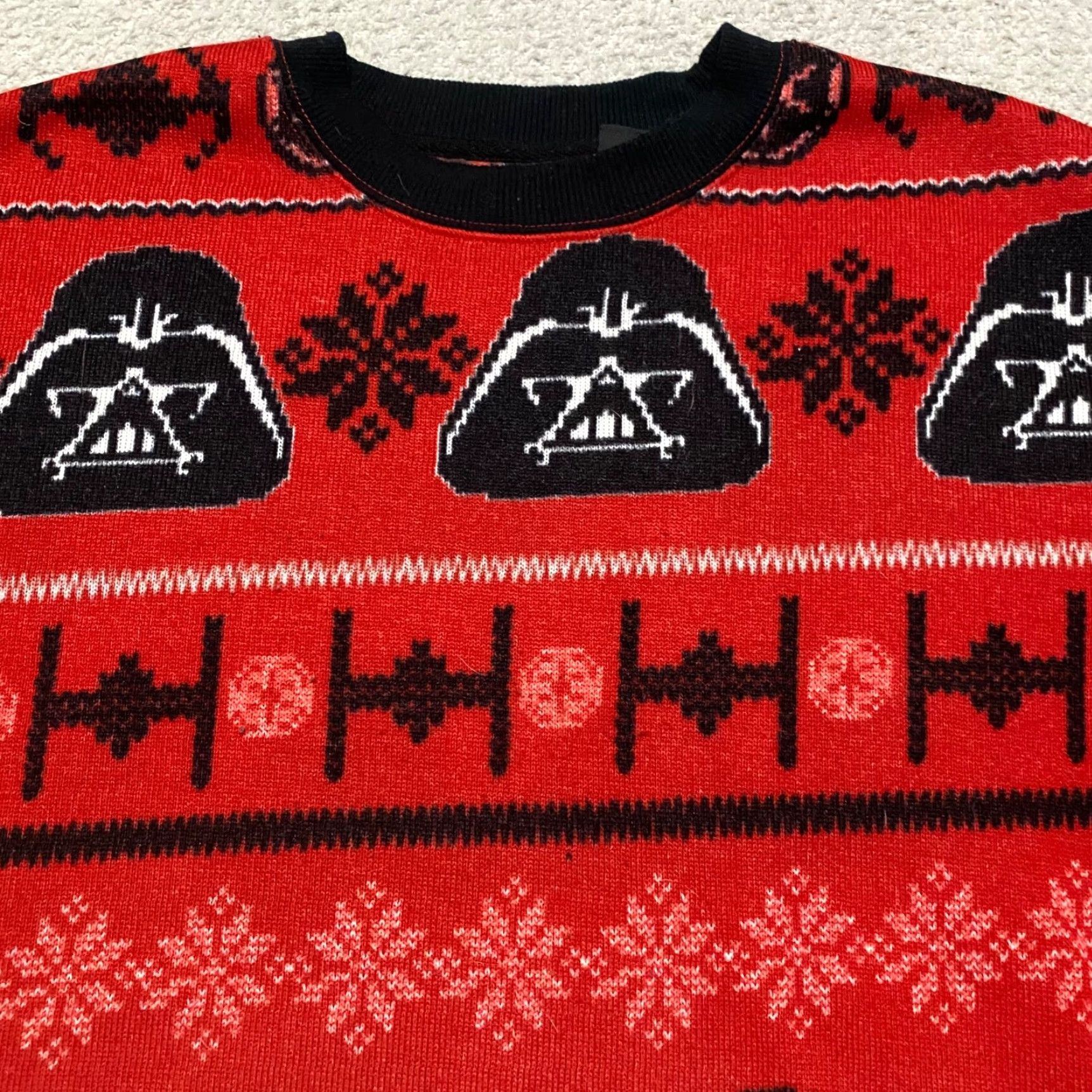 Star Wars Star Wars Mens Sweater Large Red Darth Vader Long Sleeve Crew Neck Pullover Knit Logo Casual Size US L / EU 52-54 / 3 - 7 Thumbnail