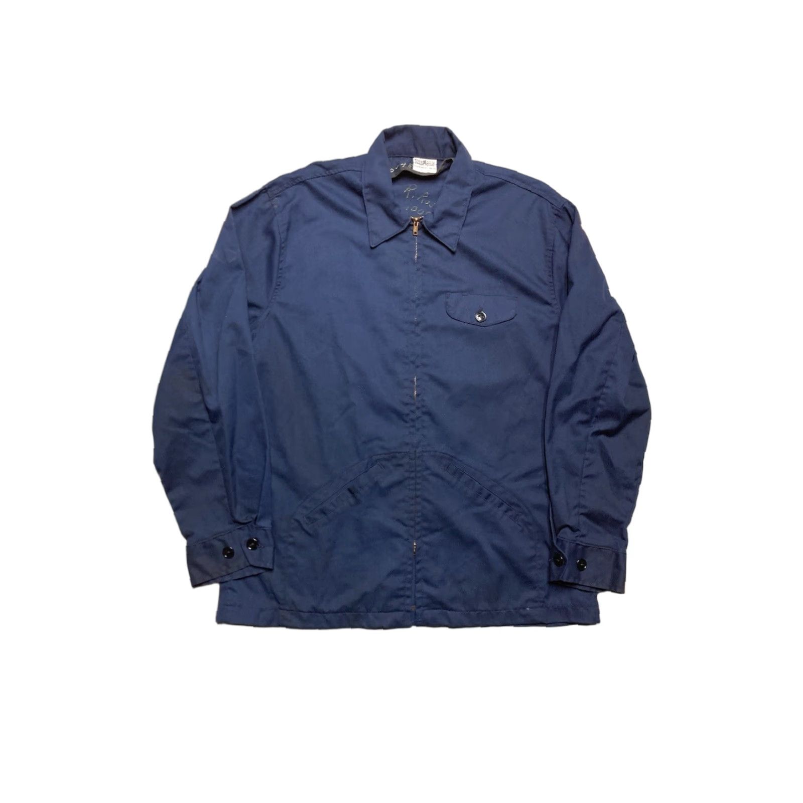 Vintage VINTAGE ToppMaster Jacket Work Blue 44 Mens Zip 3 Pocket 60s Talon Size US S / EU 44-46 / 1 - 1 Thumbnail