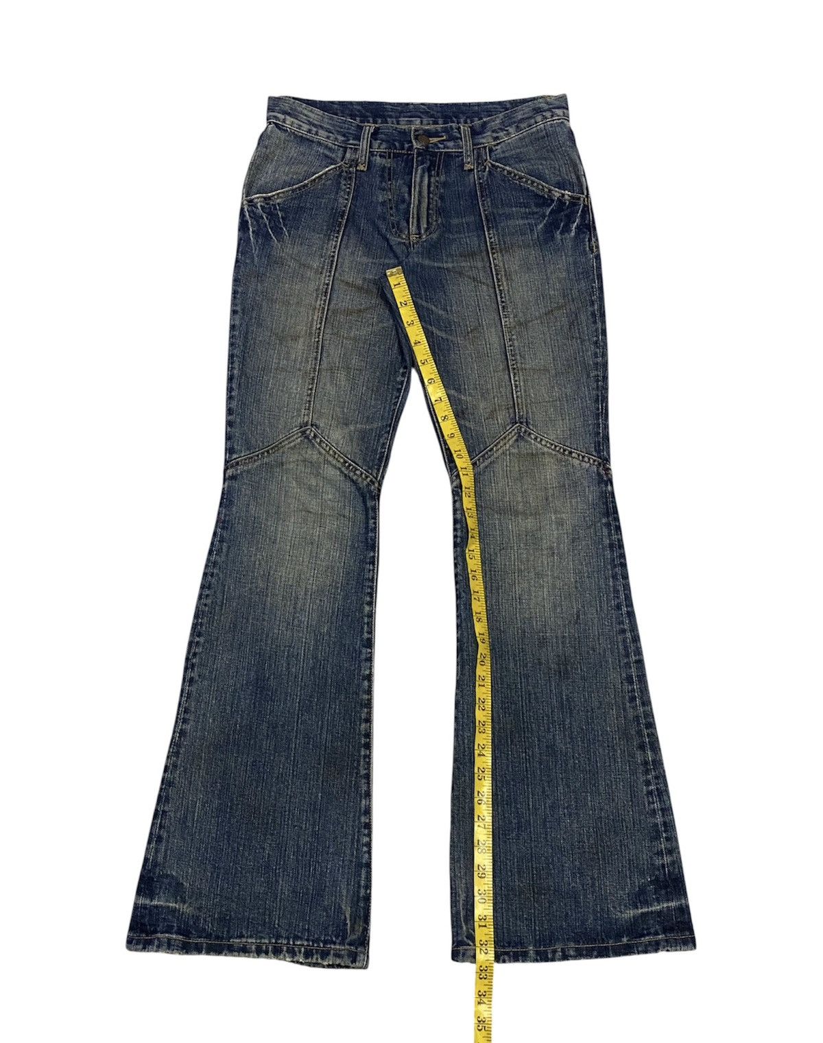 Tornado Mart 💃Tornado Mart Mud Wash Backlace Flared Jeans Size US 30 / EU 46 - 17 Thumbnail