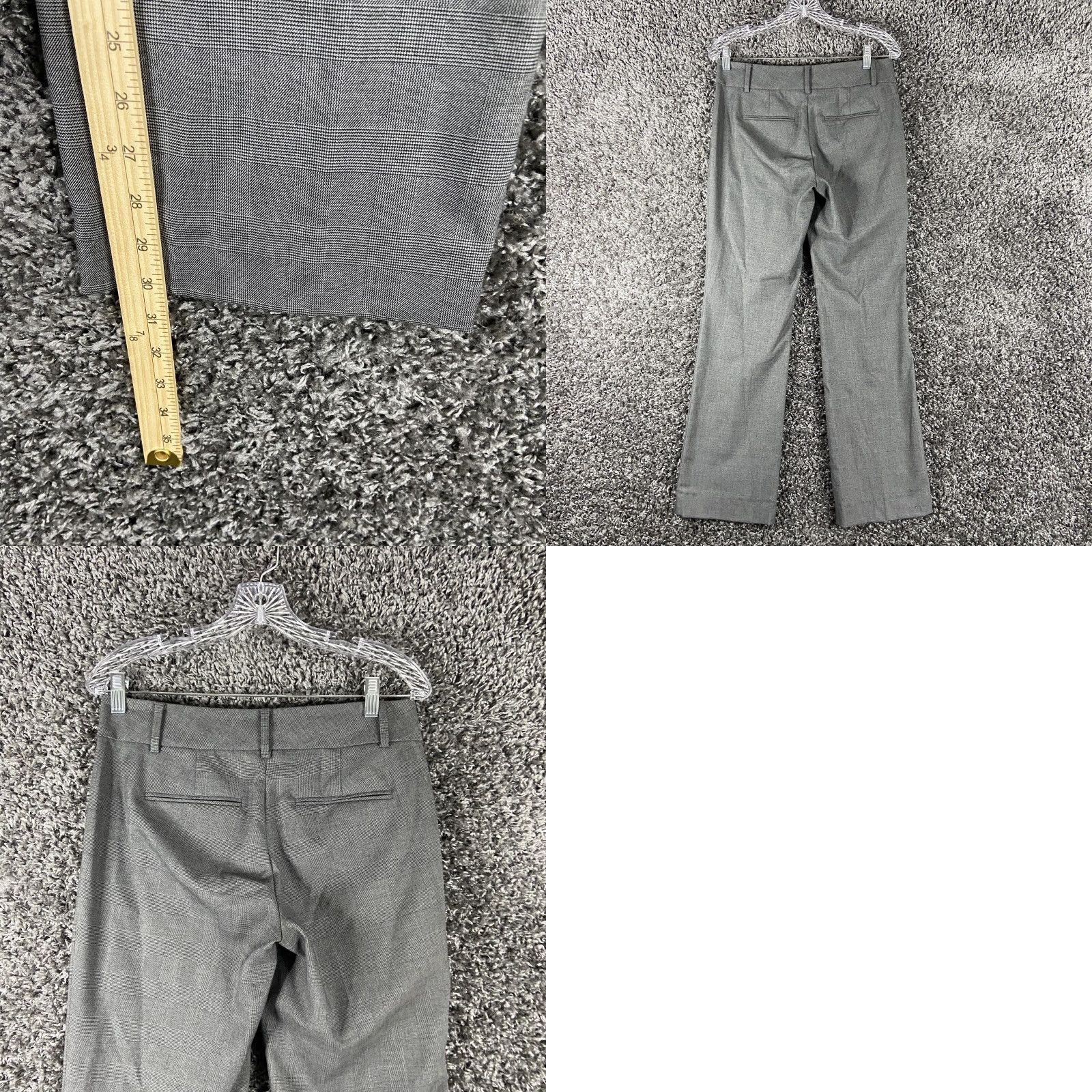 Ann Taylor VINTAGE? Wait: Ann Taylor Signature Gray Plaid Dress Pants Women’s 2 Size 26" / US 2 / IT 38 - 8 Thumbnail