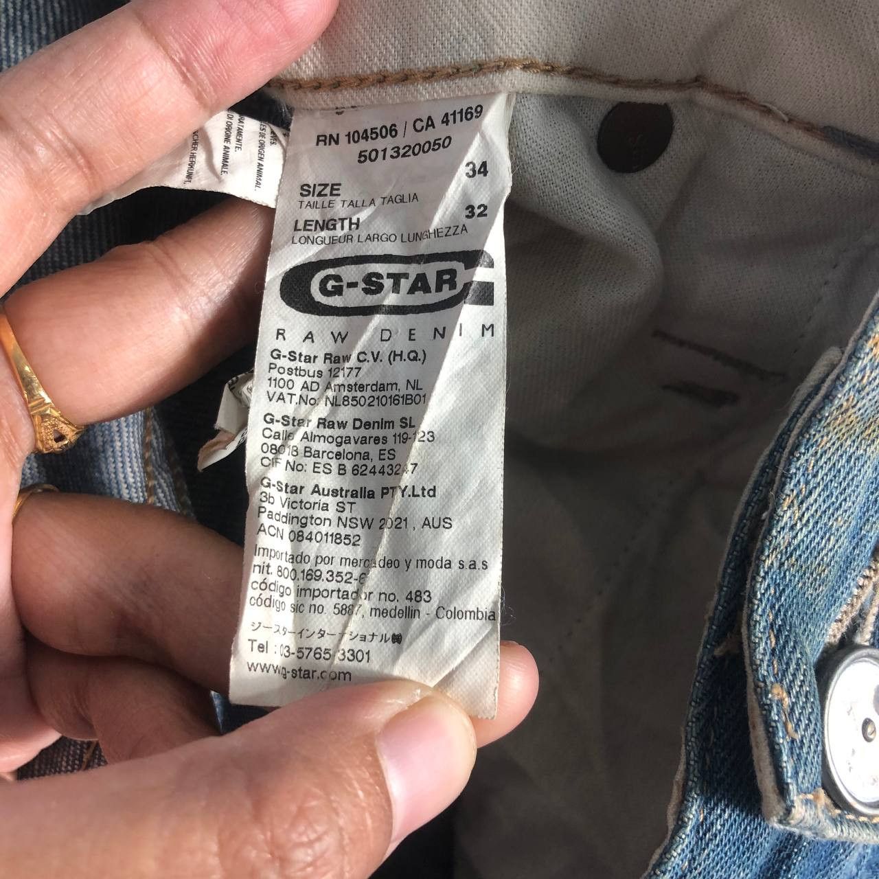 G-Star G-Star Original Raw Denim Jeans Size US 36 / EU 52 - 12 Thumbnail