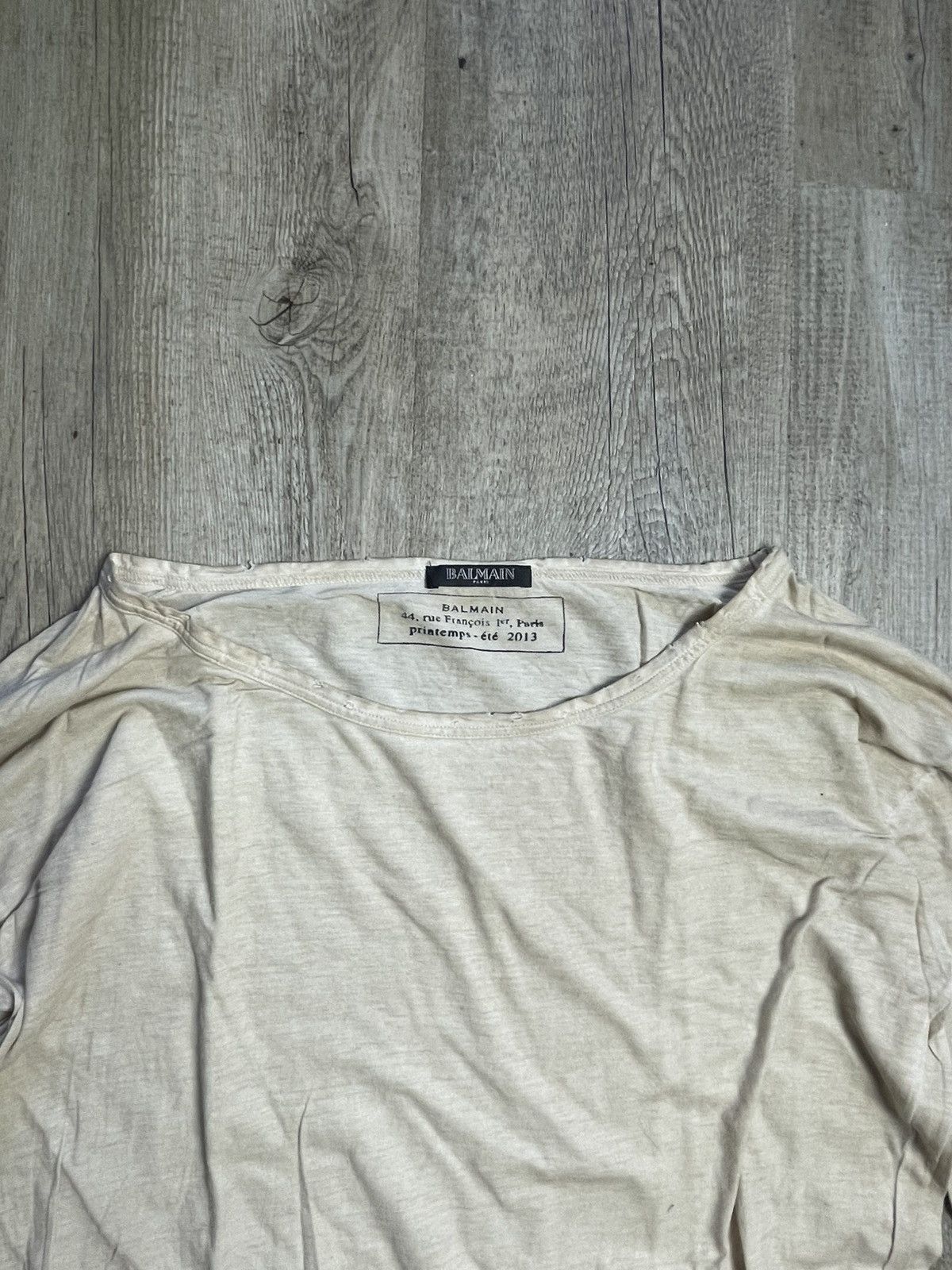 Balmain Balmain Decarnin distressed longsleeve Size US S / EU 44-46 / 1 - 5 Thumbnail